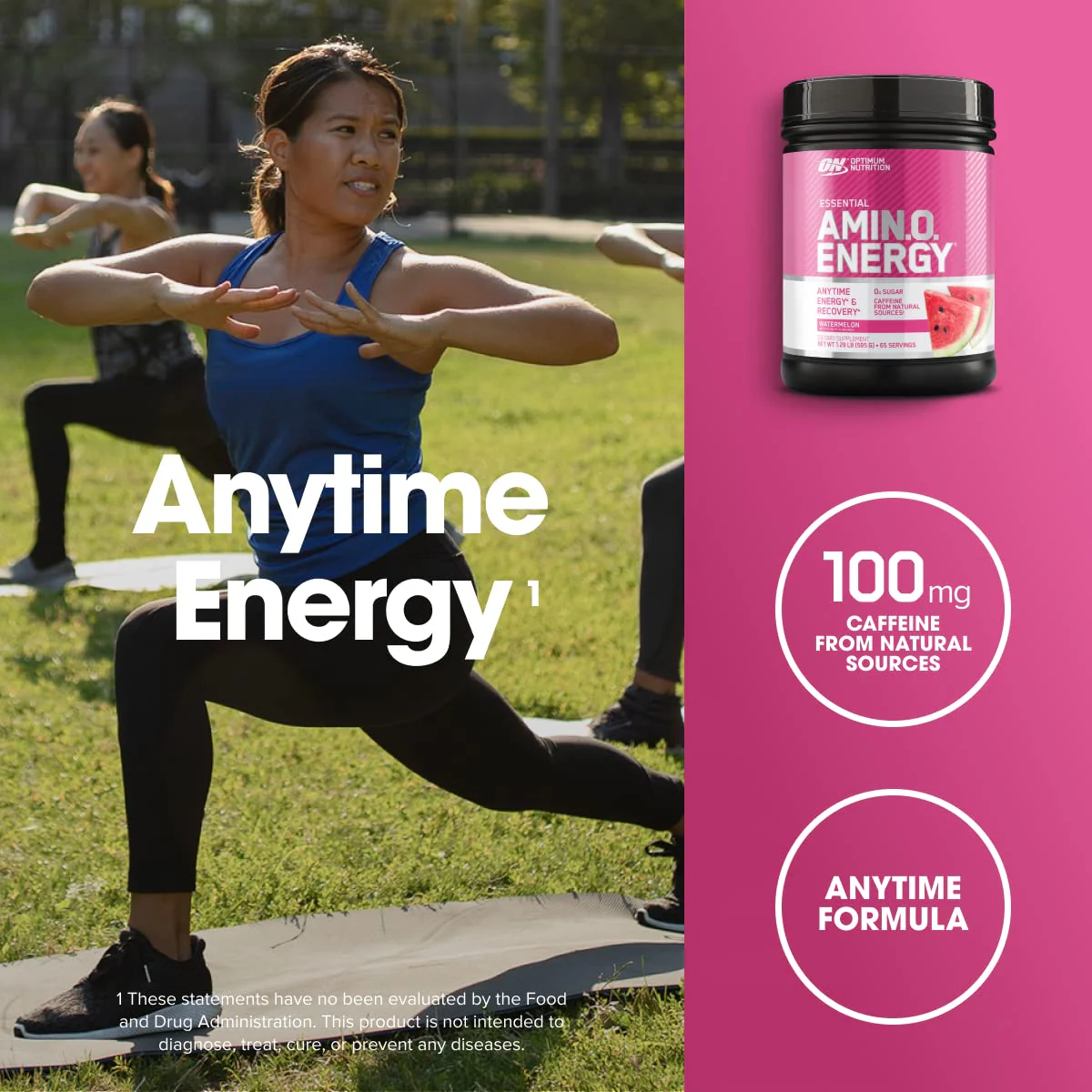 Optimum Nutrition Amino Energy - Pre Workout with Green Tea, BCAA, Amino Acids, Keto Friendly, Green Coffee Extract, Energy Powder - Watermelon, 65 Servings (Packaging May Vary) - Image 4