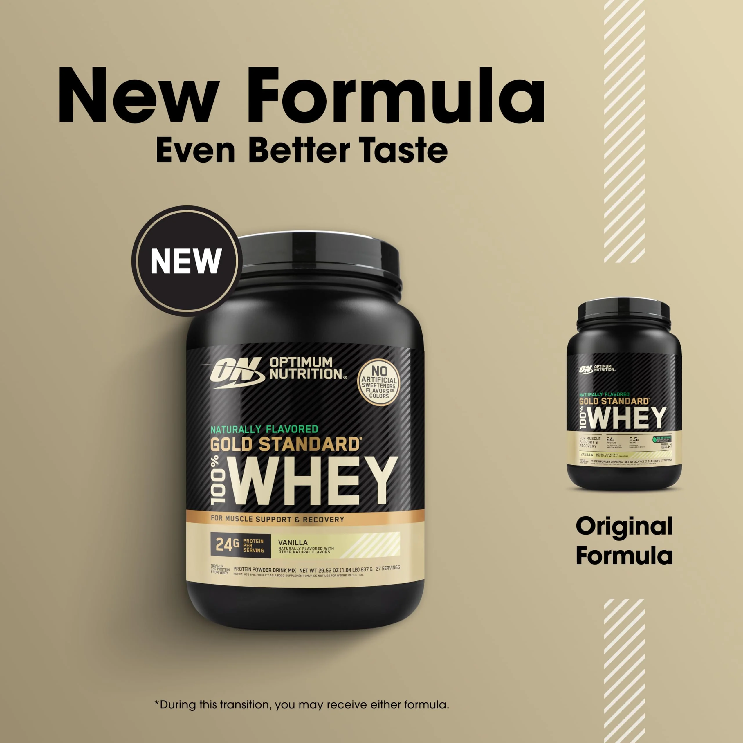 Optimum Nutrition Gold Standard 100% Whey Naturally Flavored Protein Powder, Vanilla, 1.9 Pound (Packaging May Vary) - Image 4