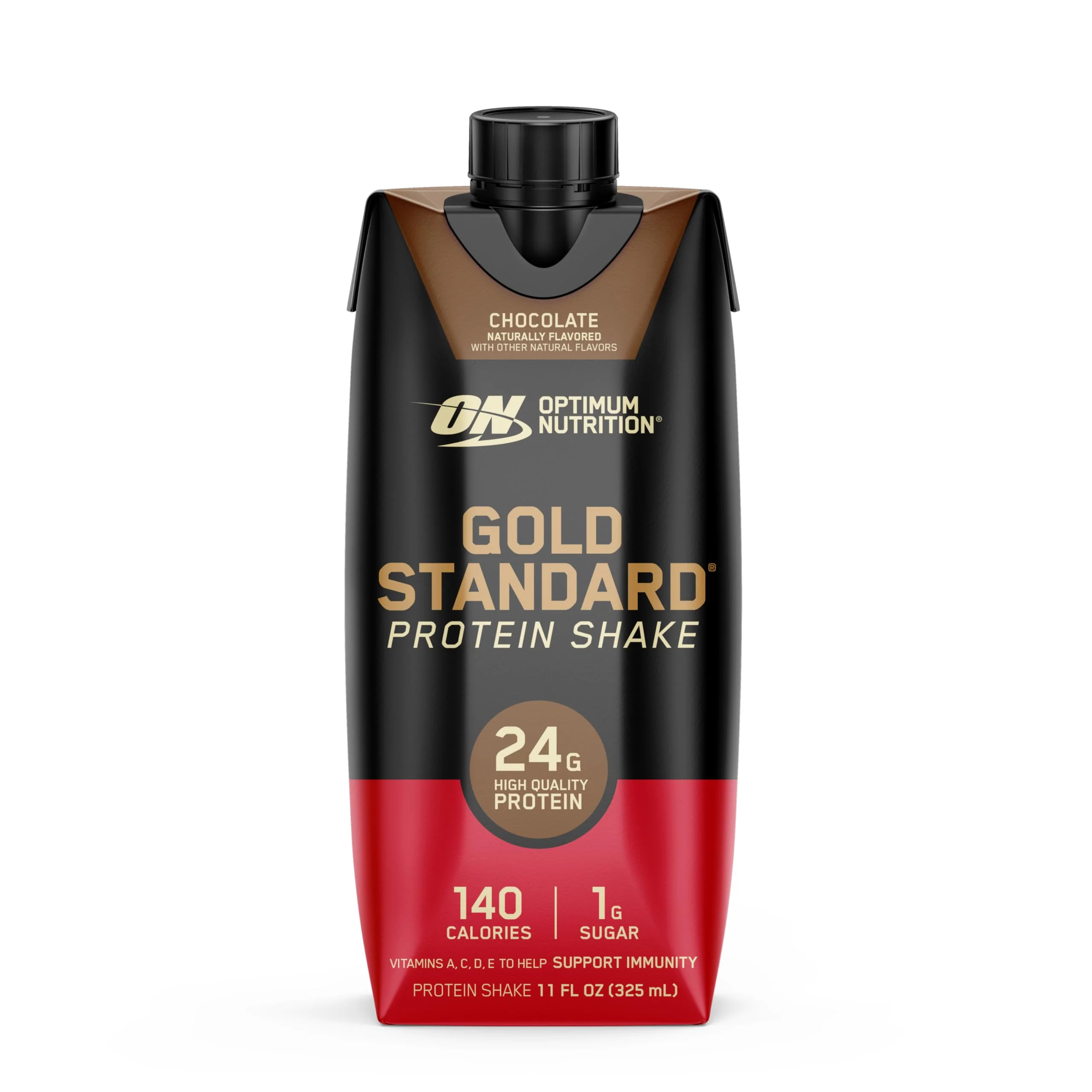 Optimum Nutrition Gold Standard Protein Shake, 24g Protein, Ready to Drink Protein Shake, Gluten Free, Vitamin C for Immune Support, Chocolate, 11 Fl Oz, Pack of 4 (Packaging May Vary) - Image 9