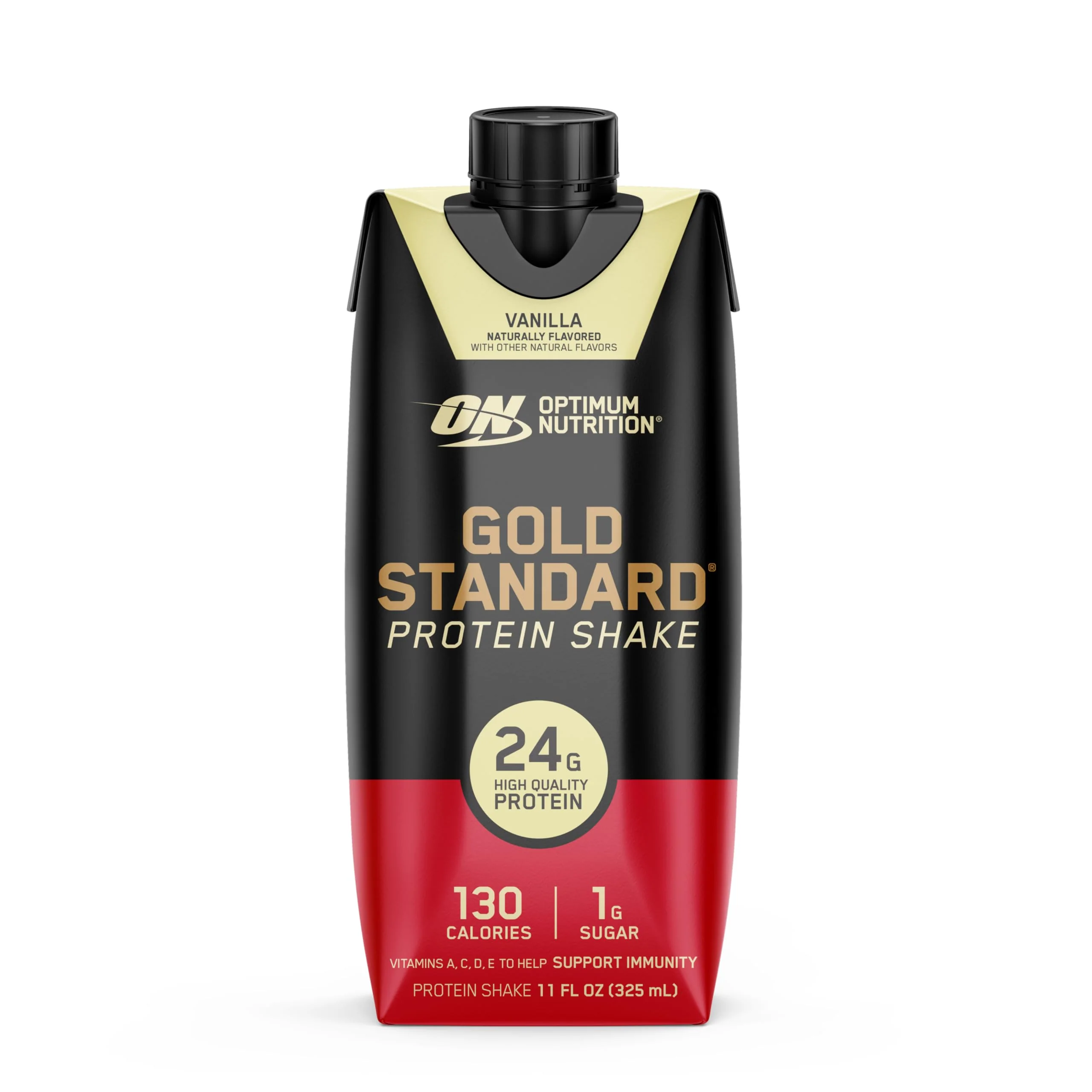 Optimum Nutrition Gold Standard Protein Shake, 24g Protein, Ready to Drink Protein Shake, Gluten Free, Vitamin C for Immune Support, Vanilla, 11 Fl Oz, 12 Count - Image 4