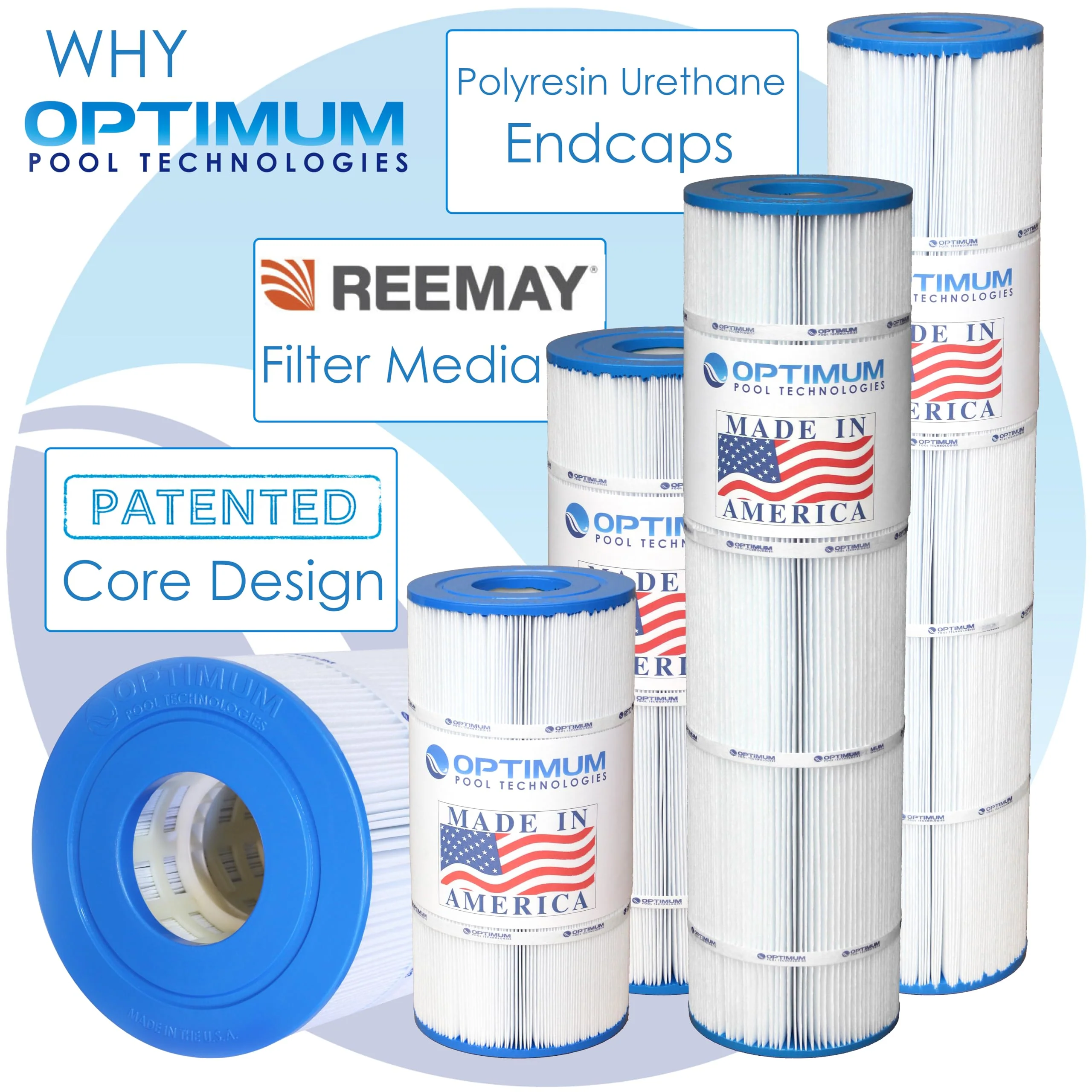 Optimum Pool Technologies Pool Filter 4-Pack, Compatible Replacement for Jandy® CL580 R0357900, Unicel C-7482, Filbur FC-0820, & Pleatco PJAN145 Filter Cartridges - Image 4
