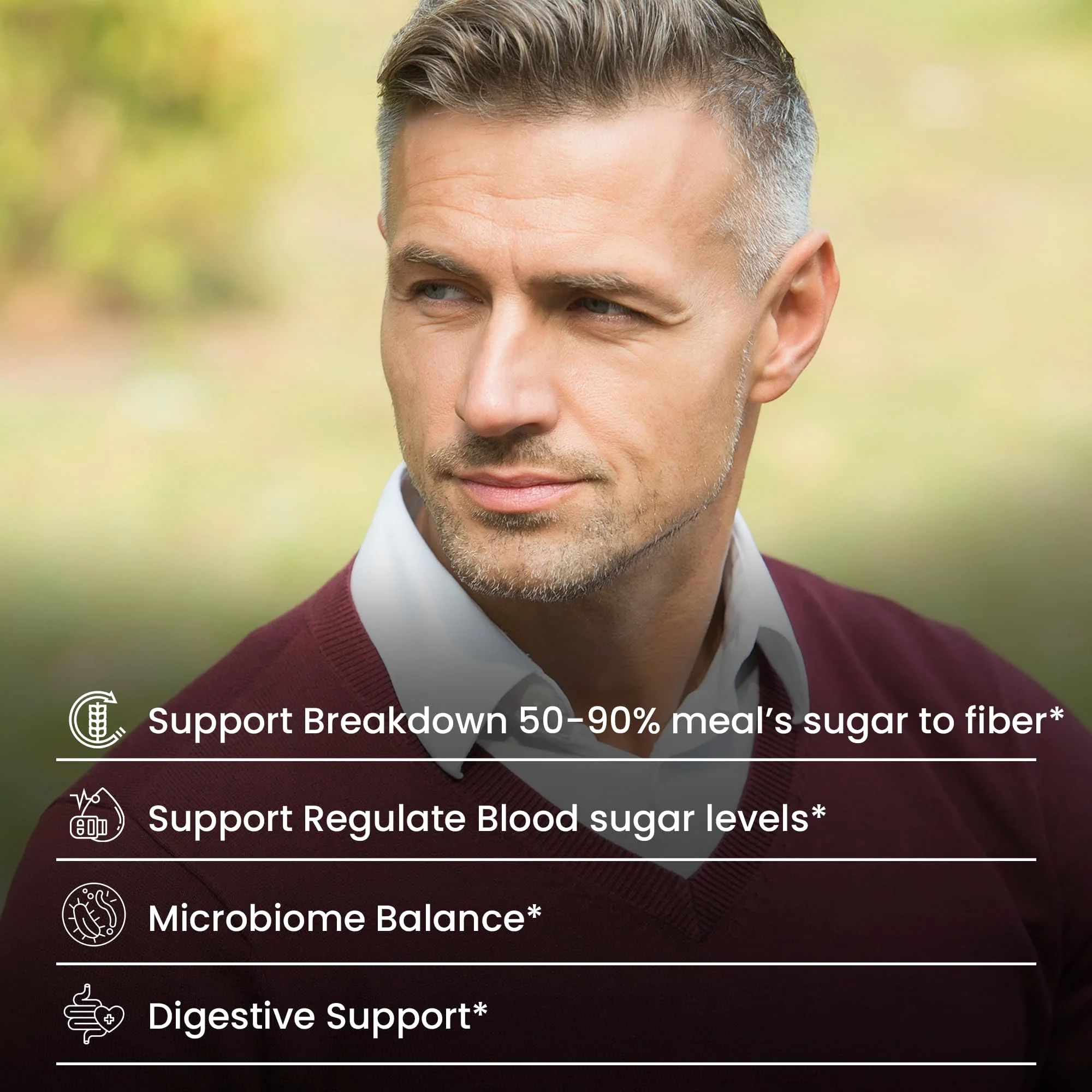 OPTIVIDA Sugr-2-Fibr - Natural Blood Sugar Support Supplement with Enzyme Technology - Glucose Support Supplement - Sugar to Fiber for Gut & Energy Levels - Blood Sugar Supplement - 60 Vegan Capsules - Image 6