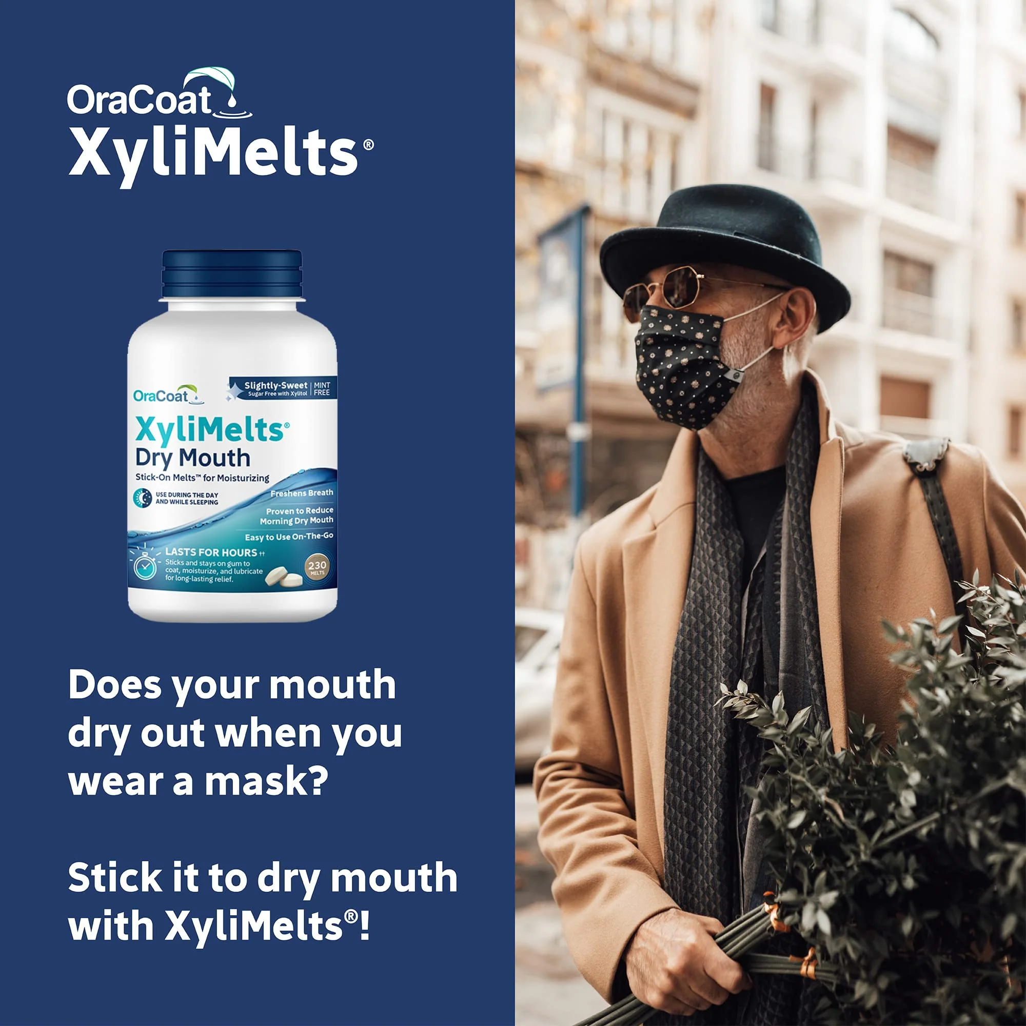 Oracoat XyliMelts for Dry Mouth Night Time or Day - Moisturizing Dry Mouth Adhering Discs, Sugar Free with Xylitol, 230 Count, Slightly Sweet Flavor, 8-Hour Relief - Image 7