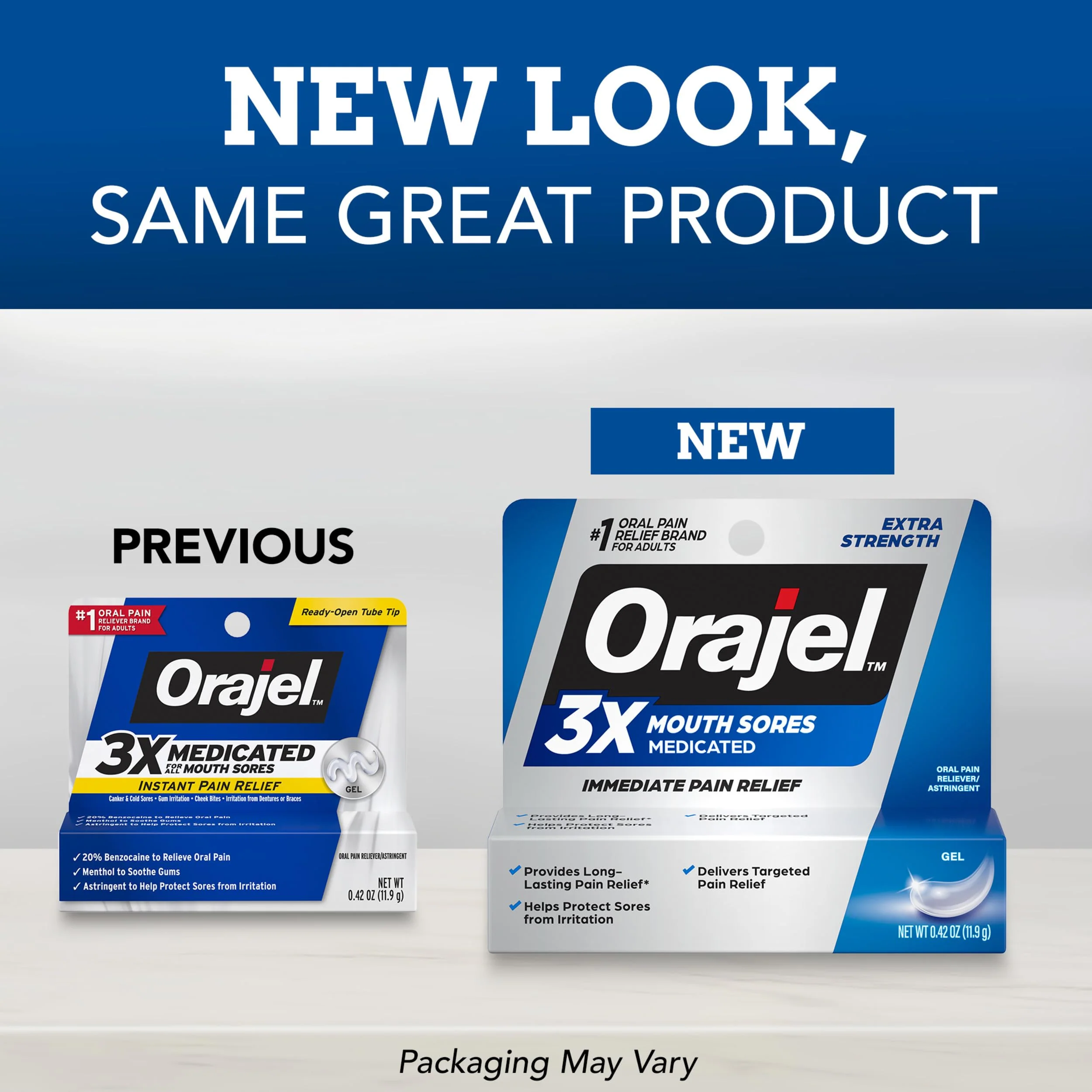 Orajel 3X for Mouth Sores: Maximum Strength Gel Tube 0.42oz- from #1 Oral Pain Relief Brand - Image 2