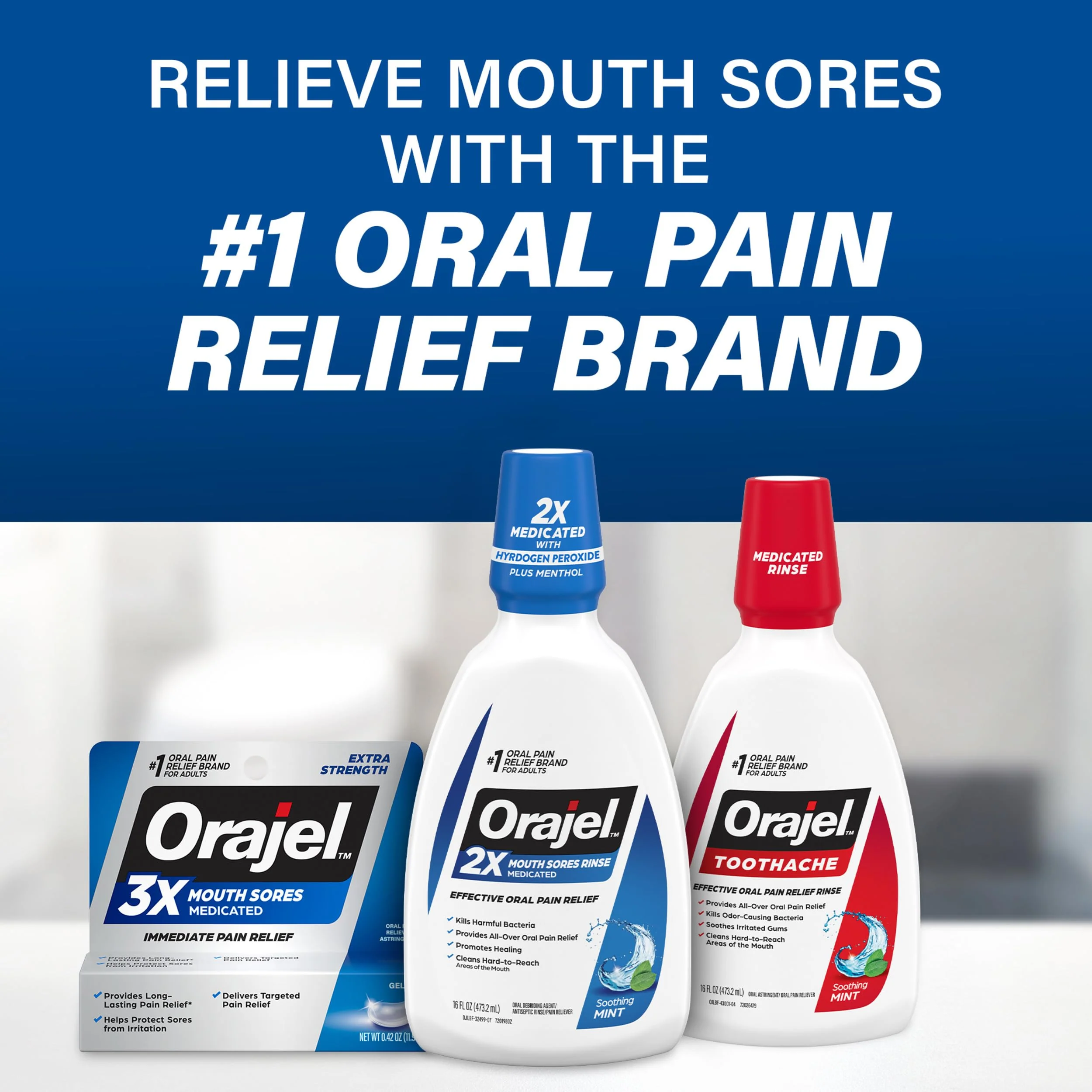 Orajel 3X for Mouth Sores: Maximum Strength Gel Tube 0.42oz- from #1 Oral Pain Relief Brand - Image 7