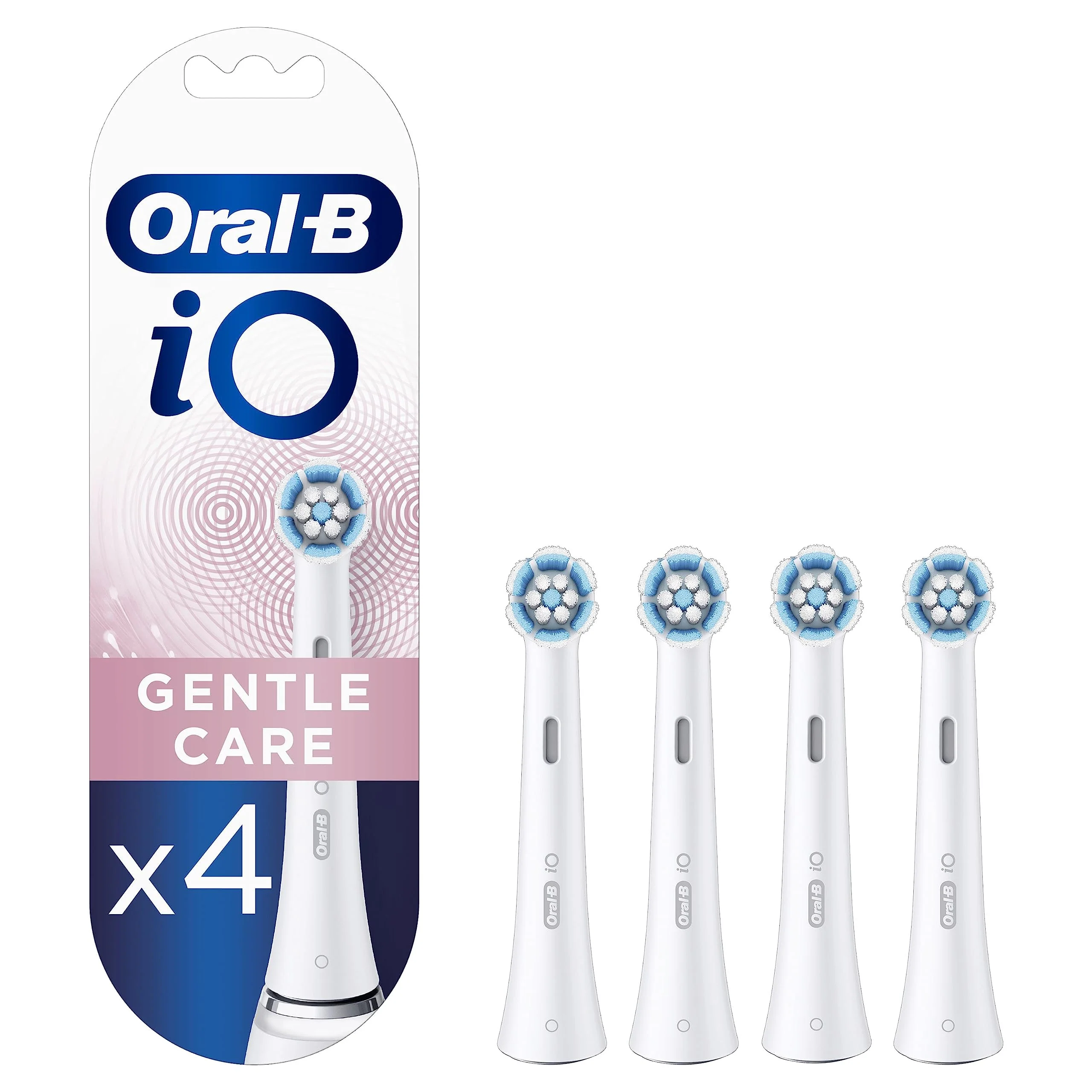 Oral-B iO Gentle Care Replacement Toothbrush Heads, Soft Bristles, 4 Count, Compatible with Oral-B iO - Image 2