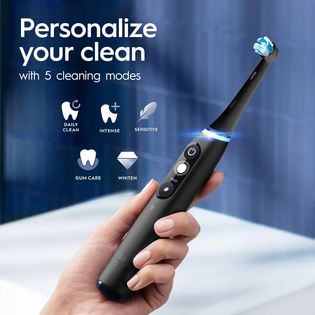 Oral-B iO Series 7G Electric Toothbrush with Replacement Brush Head, White Alabaster - Image 4