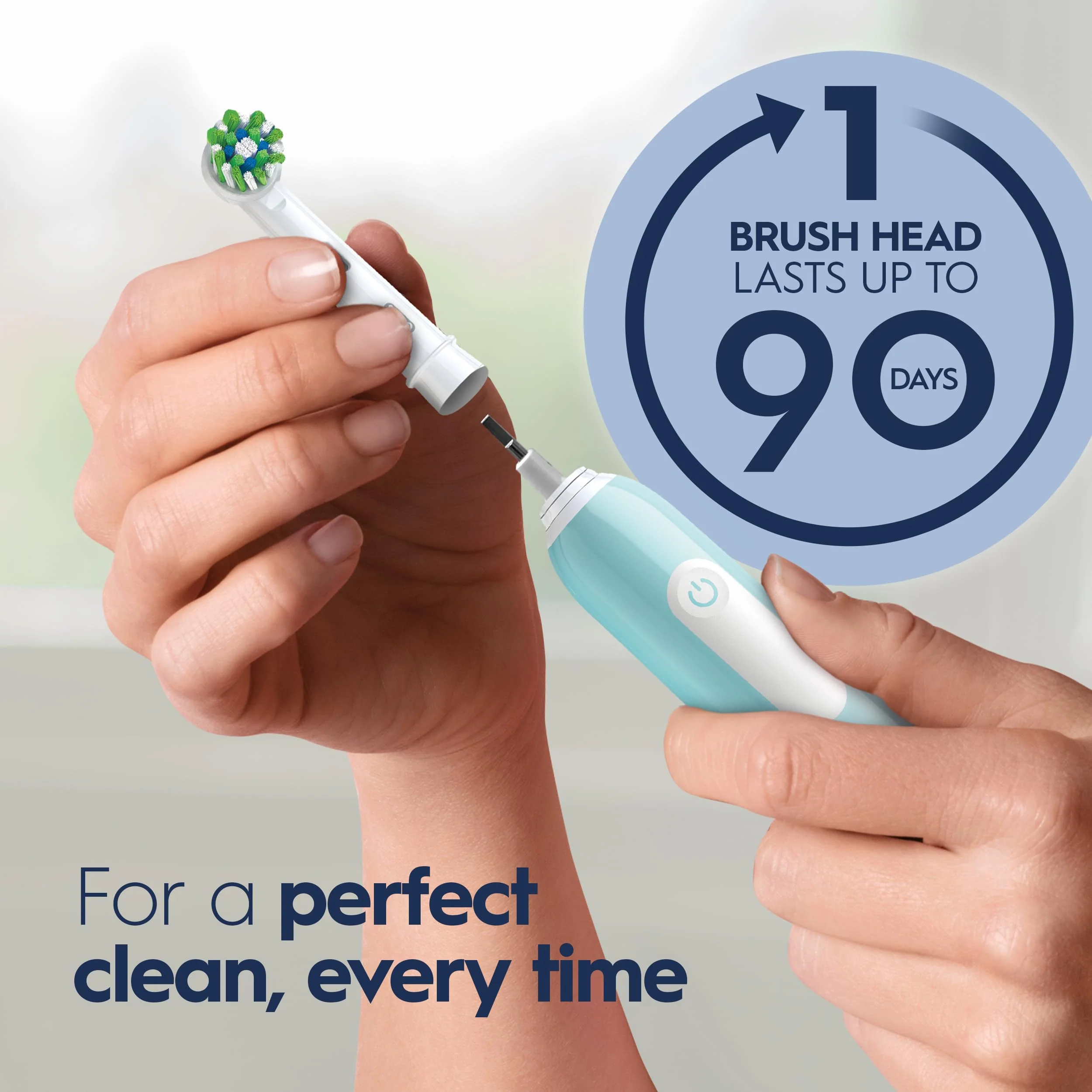 Oral-B Pro 1000 CrossAction Electric Toothbrush, Green - Image 6