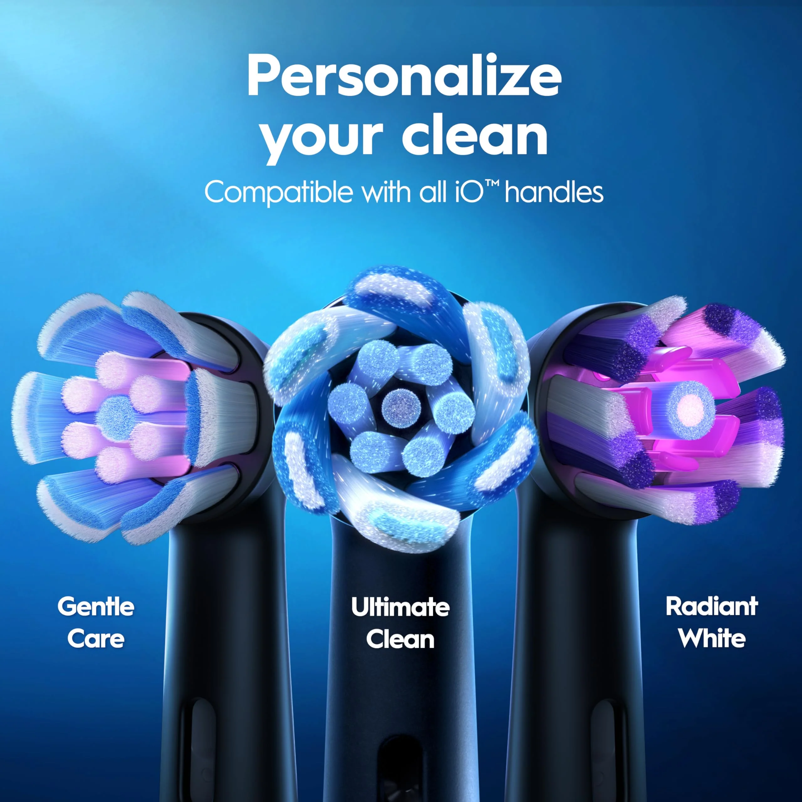 Oral-B Rechargeable Electric Toothbrush, iO3 Limited Deep Clean, 3 Cleaning Modes, Visual Pressure Sensor to Protect Gums, 2 Brush Heads, Travel Case, Black - Image 8