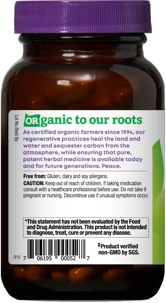 Oregon's Wild Harvest, Certified Organic Ginger Capsules for Stomach Support, Non-GMO, 1000 MGS, 90 Count - Image 5