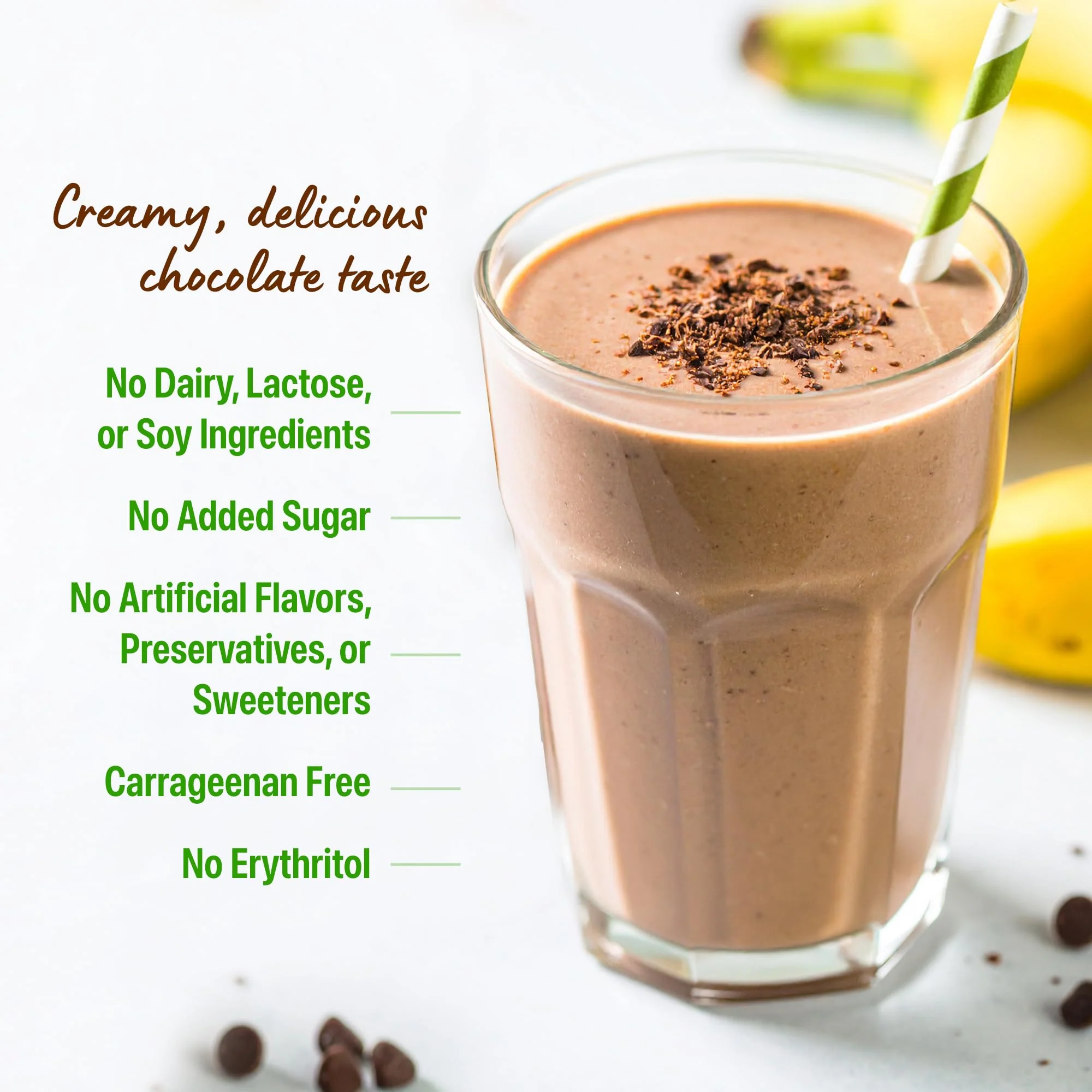 Orgain Organic Vegan Protein Powder, Creamy Chocolate Fudge - 21g Plant Protein, 6g Prebiotic Fiber, Low Net Carb, No Lactose Ingredients, No Added Sugar, Non-GMO, For Shakes & Smoothies, 2.03 lb - Image 5