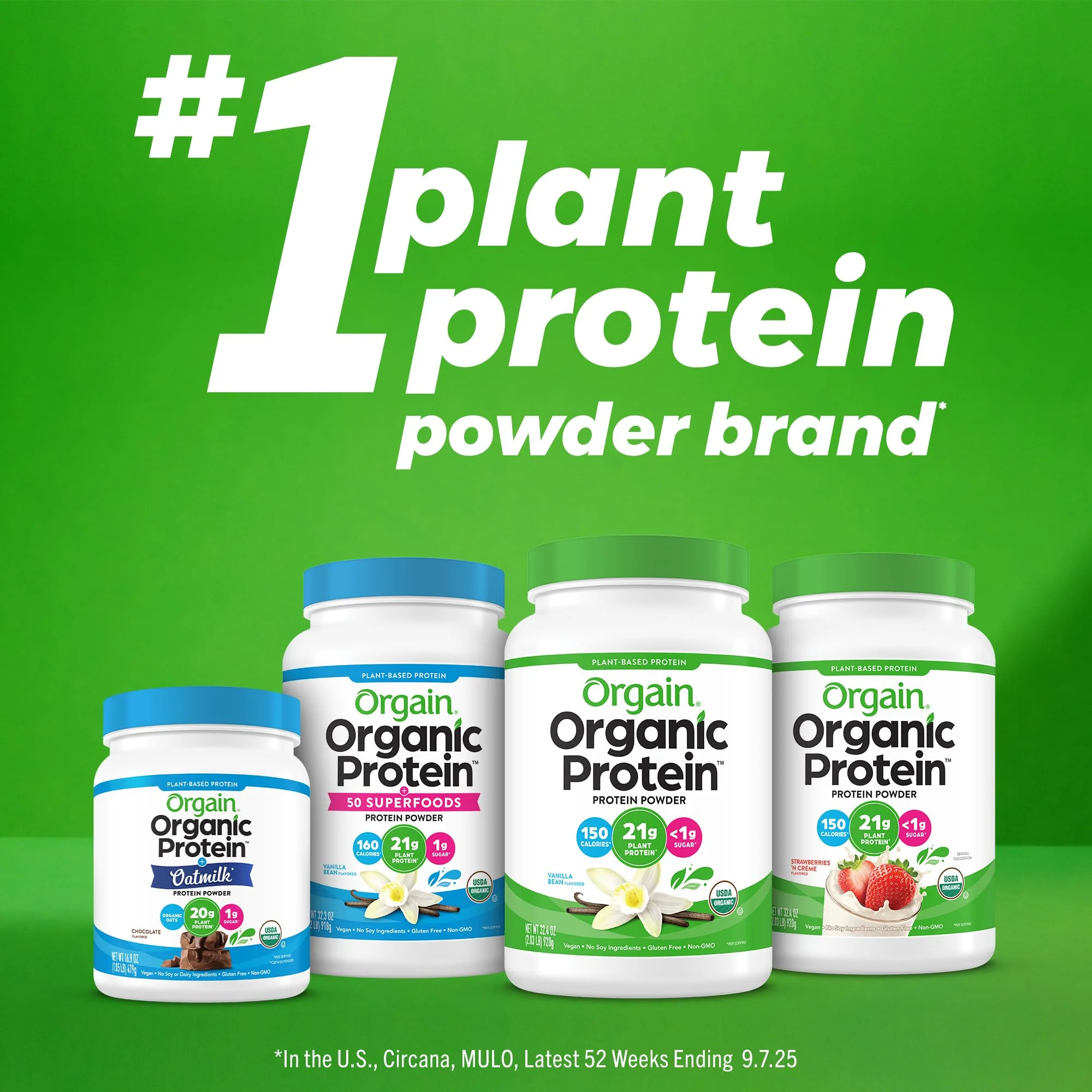Orgain Organic Vegan Protein Powder, Creamy Chocolate Fudge - 21g Plant Protein, 6g Prebiotic Fiber, Low Net Carb, No Lactose Ingredients, No Added Sugar, Non-GMO, For Shakes & Smoothies, 2.03 lb - Image 7
