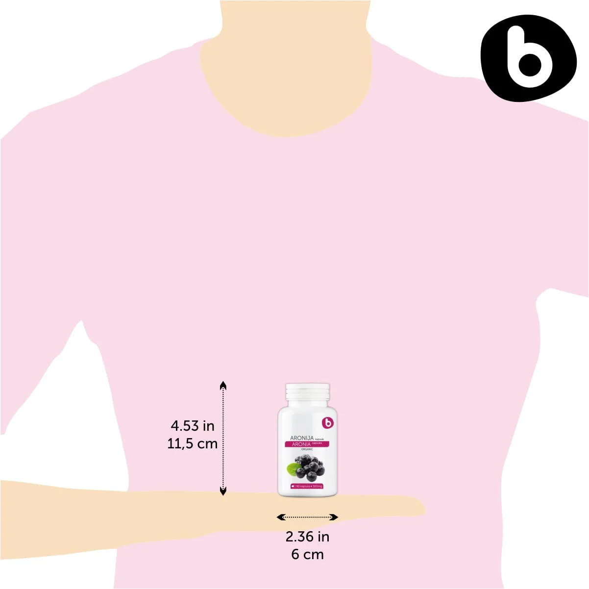 Organic Aronia Berry Capsules – Black Chokeberry Supplement with Natural Anthocyanins & Polyphenols – Supports Immune System – from Aronia Berries Powder – Non-GMO – 500mg, 90 Vegan Capsules - Image 8