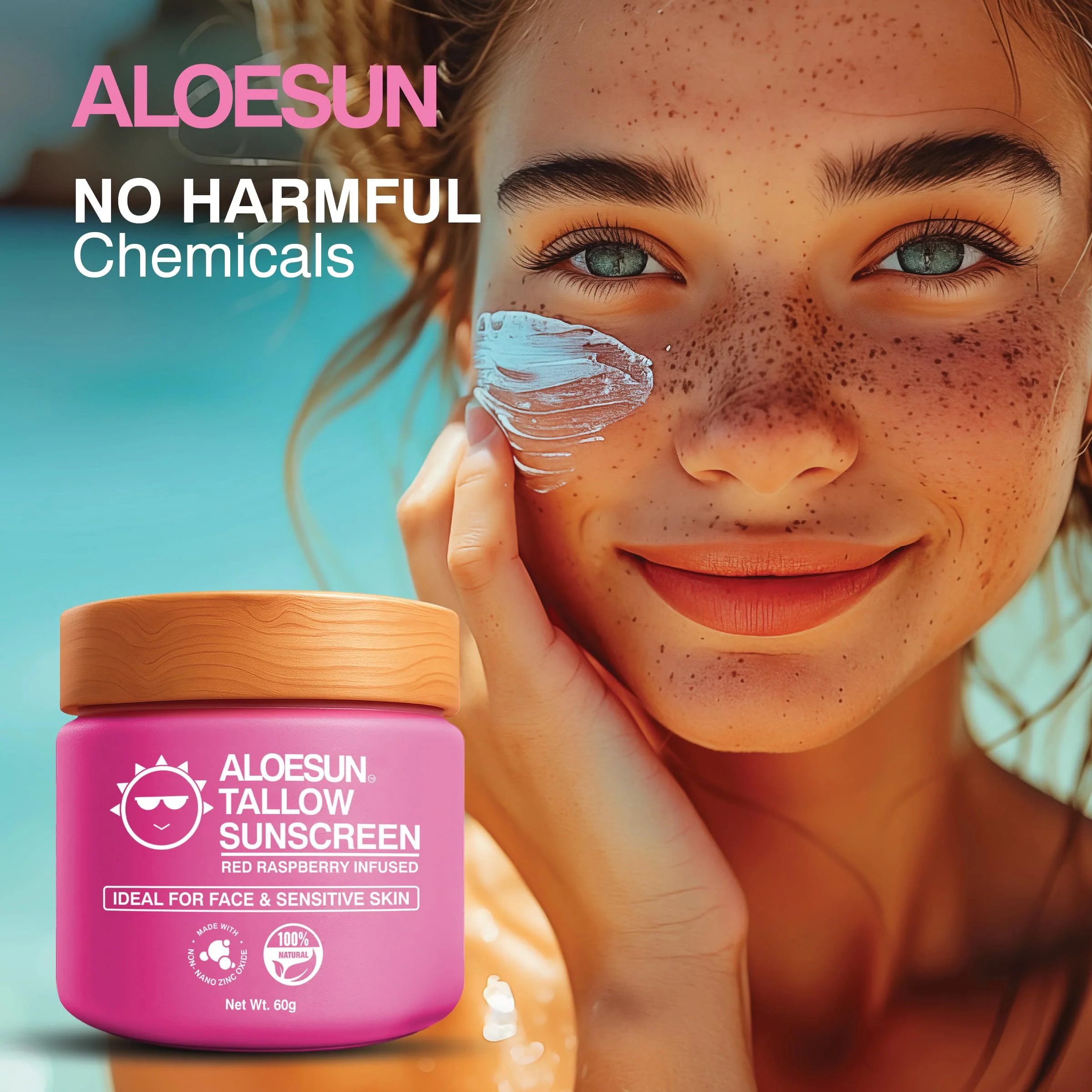 Organic Beef Tallow Sunscreen SPF 30 - Natural Sunblock Lotion for Face and Body with Non Nano Zinc Oxide Mineral Protection - Reef Safe Travel Size Tallow Moisturizer for Adult and Baby - 2.12 Oz - Image 8