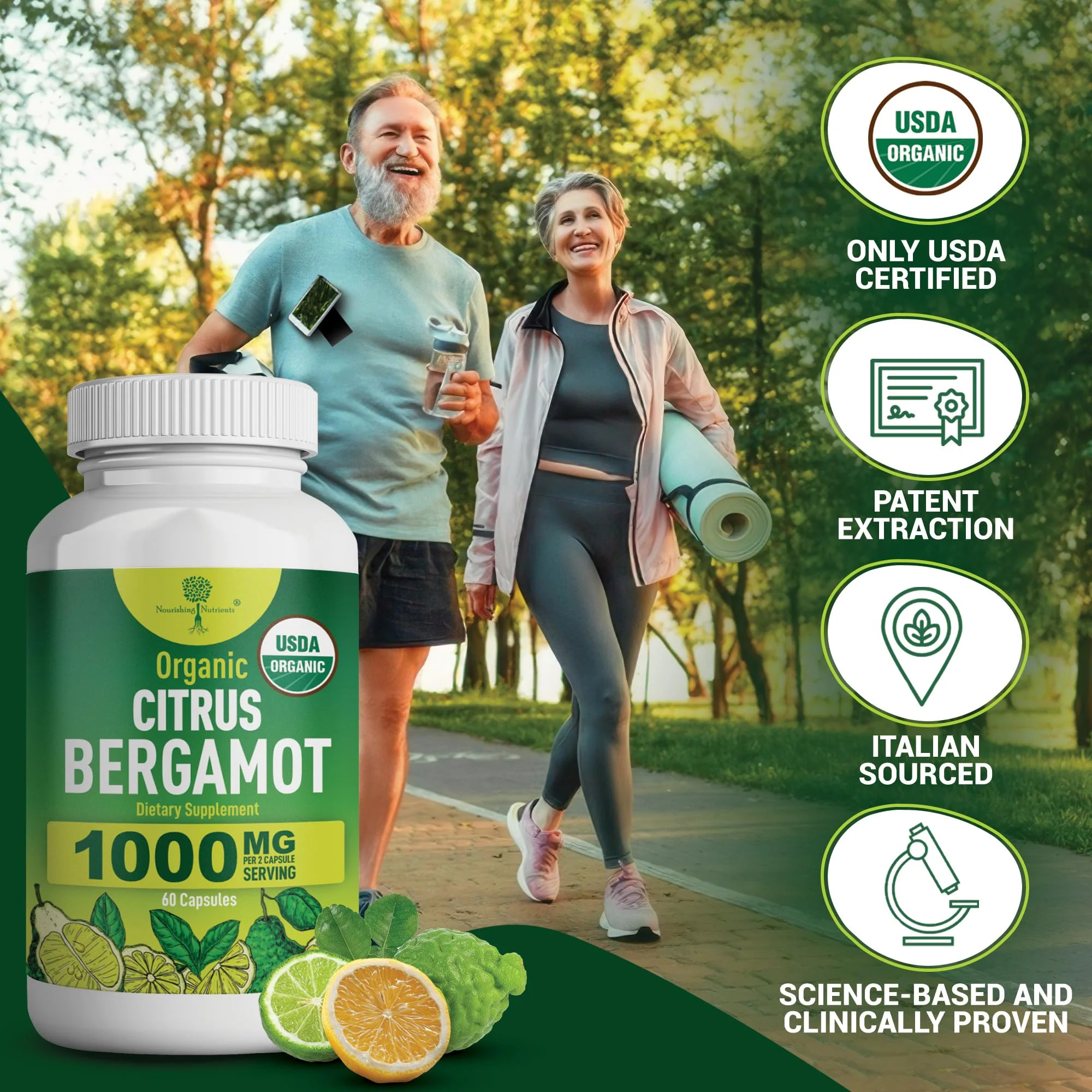Organic Citrus Bergamot Supplement - Only USDA Organic, 50% Polyphenols - Cholesterol - Heart - Lipids- 3rd Party Tested - USA Made Supplement Vegan Capsules - Enhances Overall Wellness - Image 4