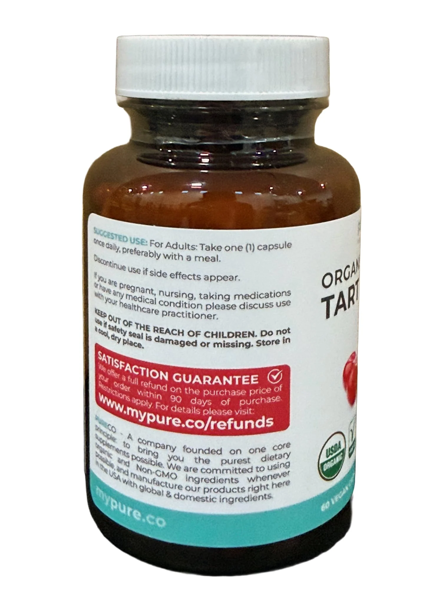 Organic Tart Cherry Capsules - High Strength Organic Tart Cherry 500mg 4:1 Extract- 1 Capsule Per Serving for Uric Acid Support - Vegan Non-GMO & Made in the USA (2 Months Supply) - Image 7