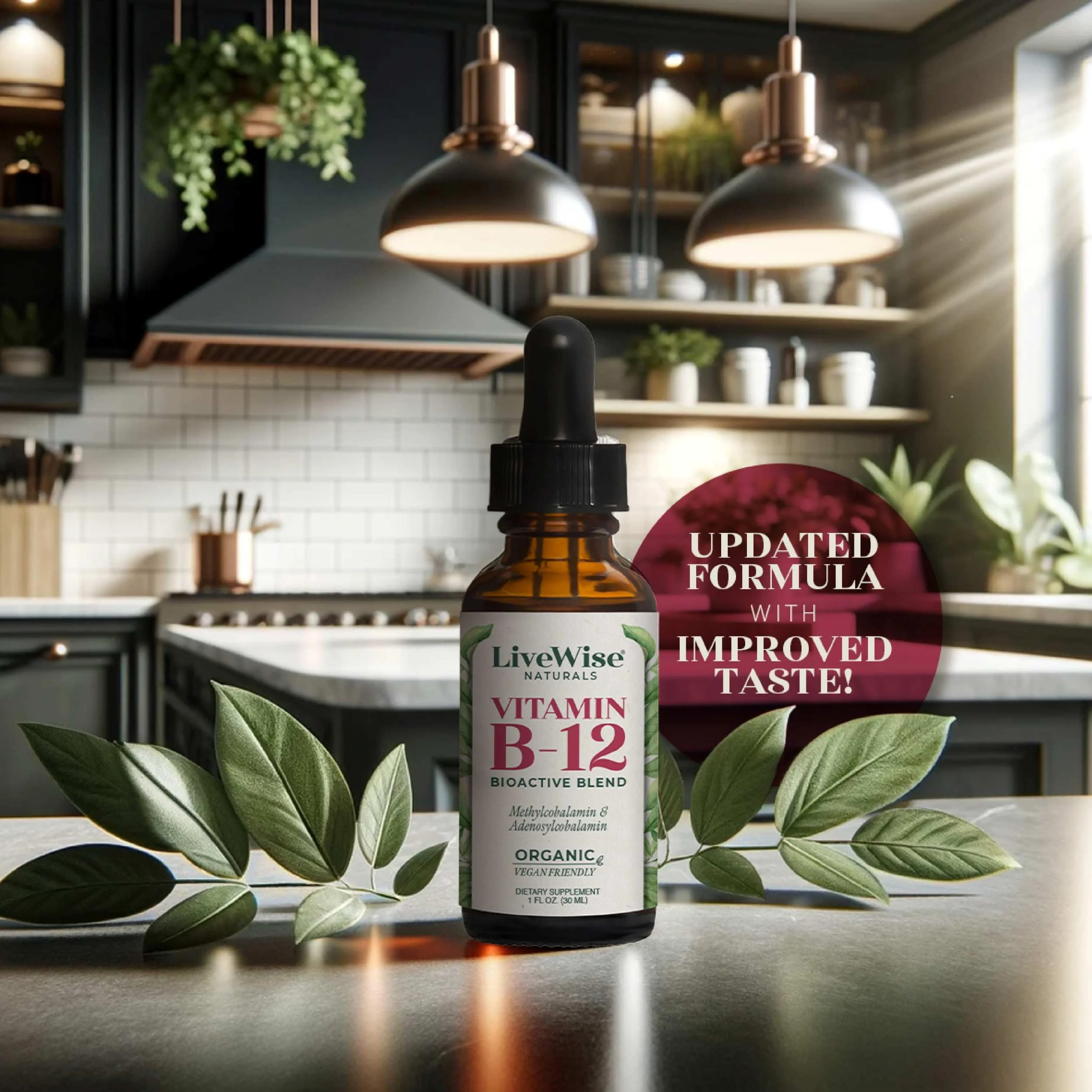 Organic Vitamin B12 1000 mcg Sublingual Liquid Drops For Adults, 6 Months Supply 1 oz, Methylcobalamin & Adenosylcobalamin - Bioactive Blend for Energy, Clarity & Focus - Vegan, Non-GMO, Unflavored - Image 8