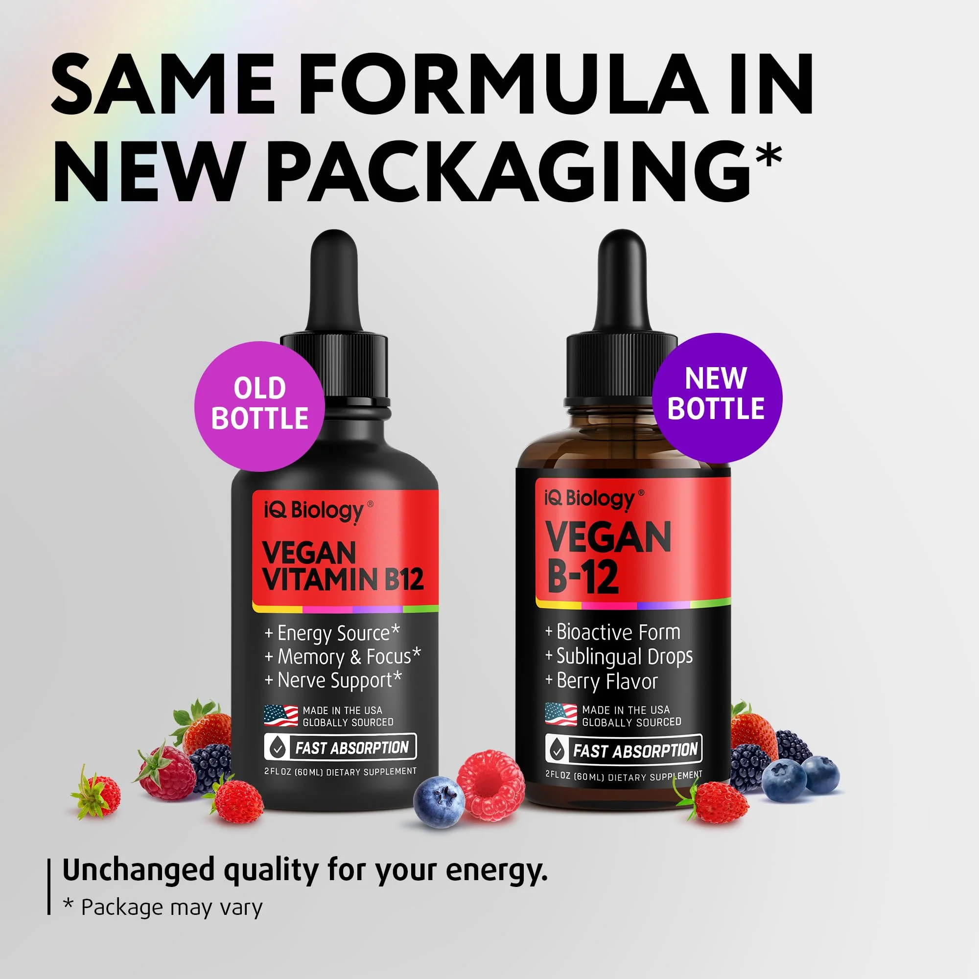 Organic Vitamin B12 Liquid Drops - Sublingual Methylcobalamin 5000 mcg - Methylated B-12 Active Coenzyme Form - Energy & Nerve System Support - Vegan Vit B 12 - USA Made - Berry Flavor - 60 servings - Image 7