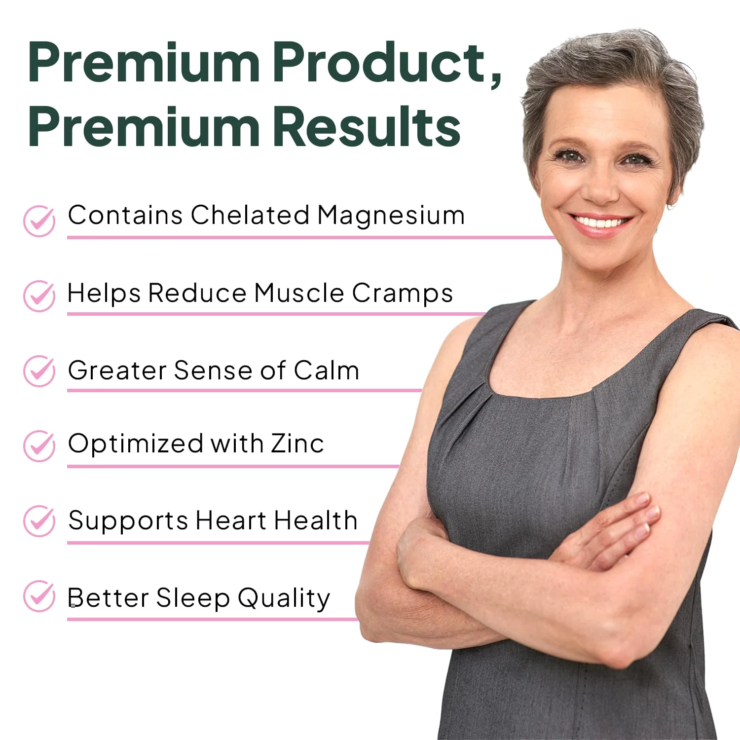 Organics Ocean Pure Magnesium Glycinate with Zinc - Maximum Strength Chelated Magnesium Supplement for Women and Men for Muscle Cramps and Sleep Support - 3 Bottles - Image 4