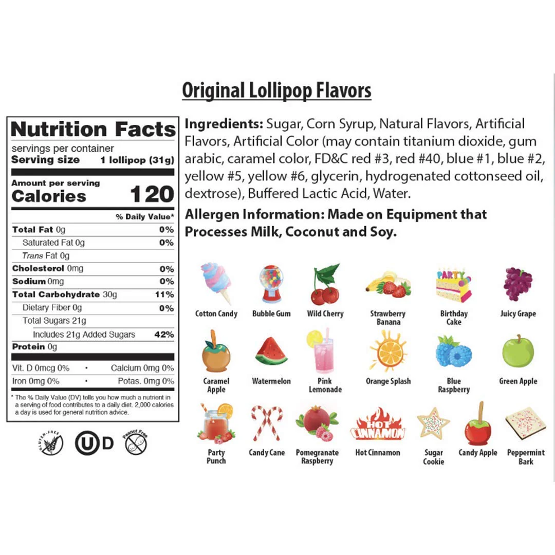 Original Gourmet Lollipops, Original and Cream Swirl Medley, 60 Count, 1.1 Ounce - Image 3