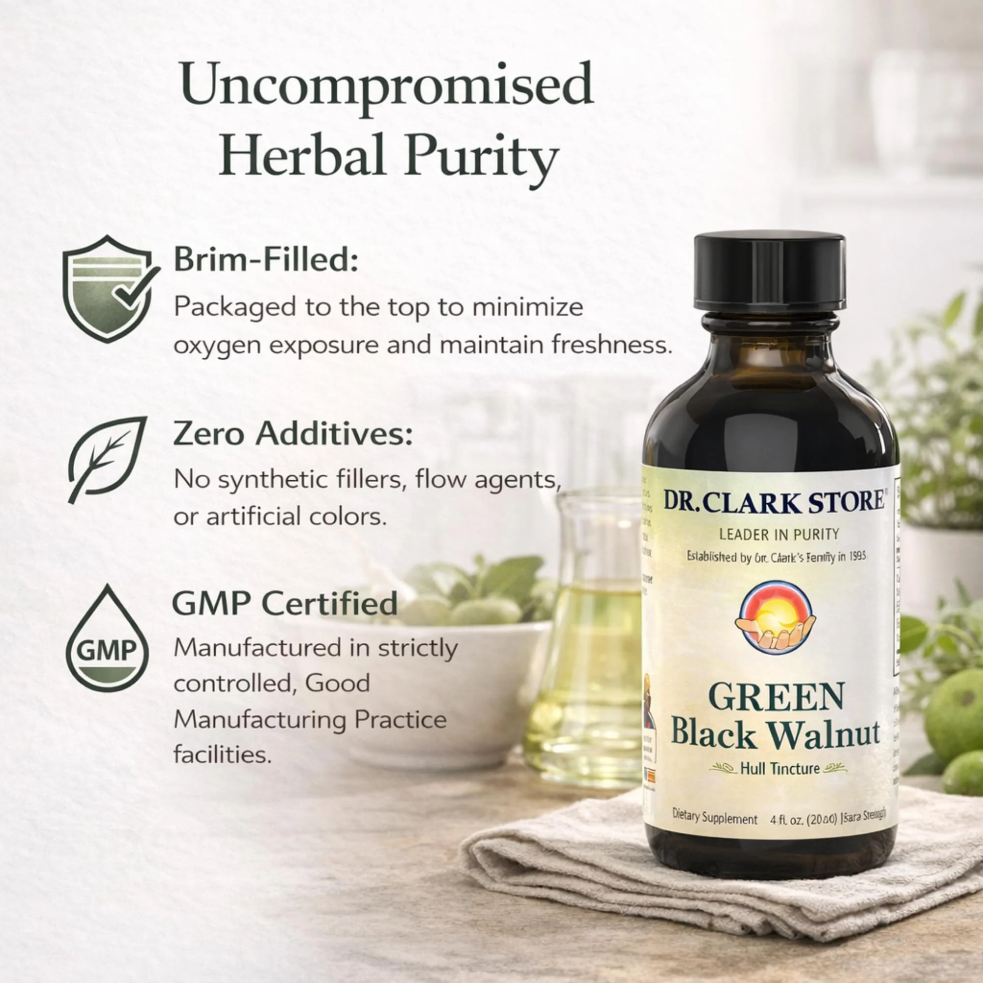 Original Green Black Walnut Hull Tincture (Extra Strength) by Dr. Hulda Clark, 4 oz - Image 6
