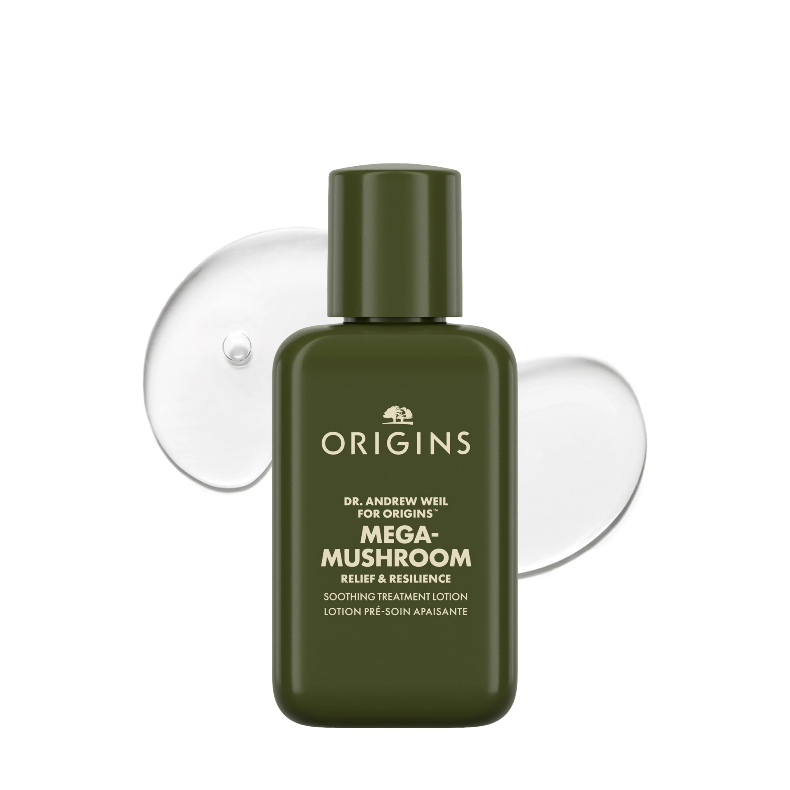 Origins Mega-Mushroom Soothing Treatment Lotion | Great for Sensitive Skin | With Reishi Mushroom | Travel Size, 3.4 Fl Oz