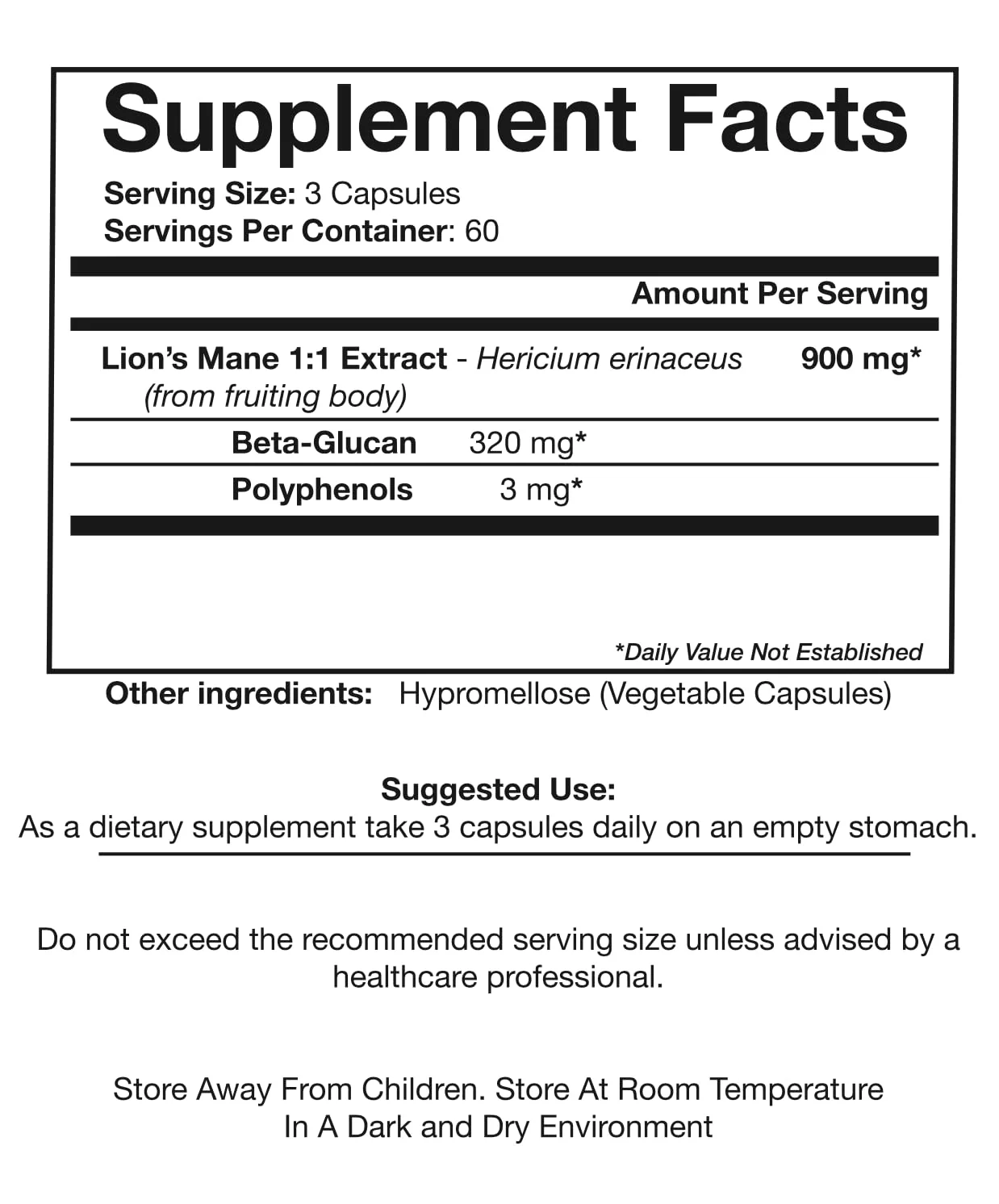 ORIVeDA Lion’s Mane Organic Mushroom Extract 2-Pack - Fruiting Body 180 v-caps, Pure Mycelium 180 v-caps • Supports The Brain and Nervous System - Image 7