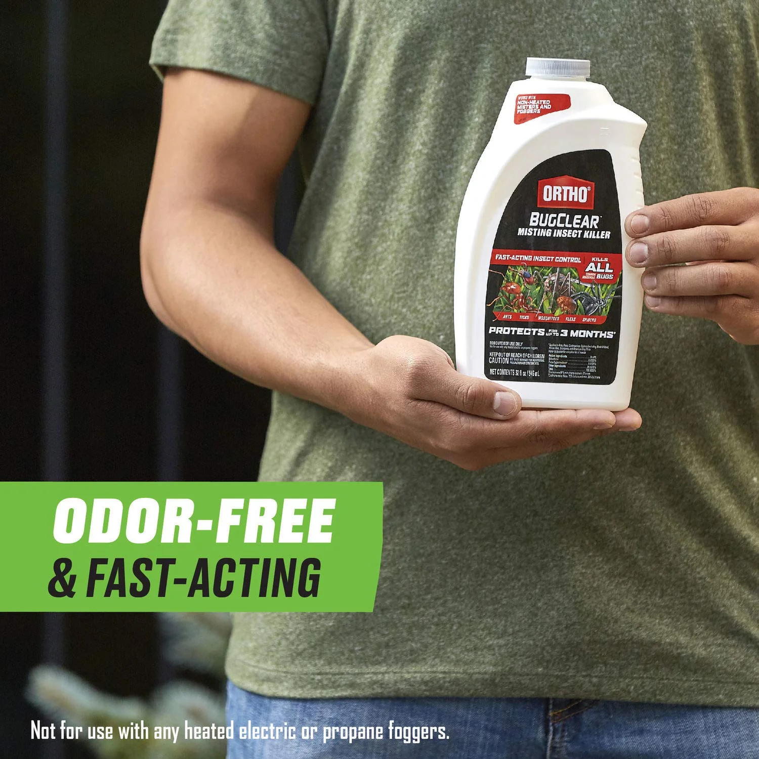 Ortho BugClear Misting Insect Killer - Outdoor Misting/Fogging Ready-to-Use Solution, Kills Mosquitoes, Ticks, Armyworms, Spiders, and More, Apply Using Non-Heated Mister/Fogger, Odor Free, 32 oz - Image 7