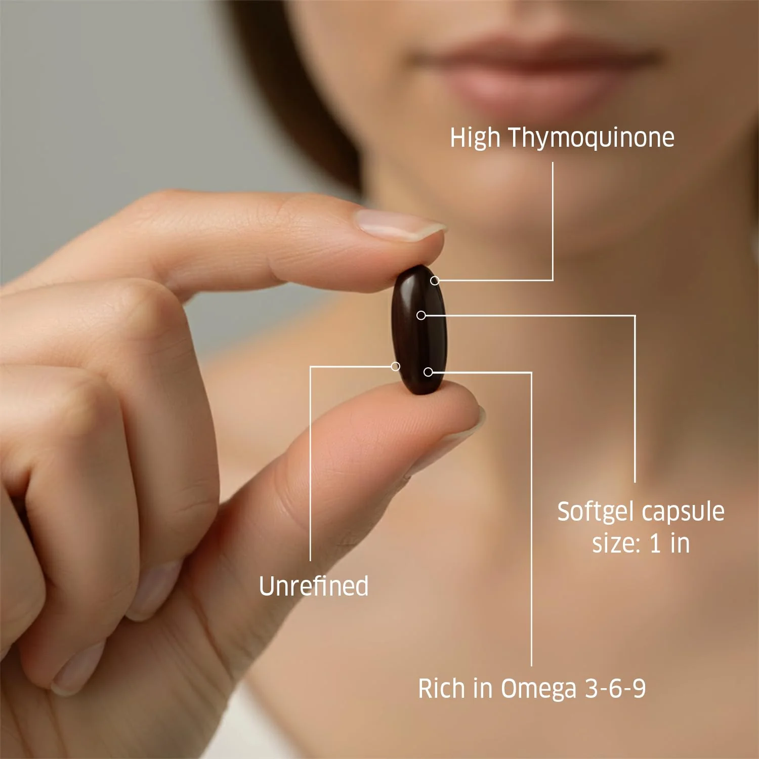 ORZAX Black Seed Oil Cold Pressed 100% Pure | Non-GMO - Rich in Omega 3 6 9 & Thymoquinone | Black Cumin Nigella Sativa Oil for Immune Support, Hair, Skin, Face (500 mg - 60 Softgel Capsules) - Image 3