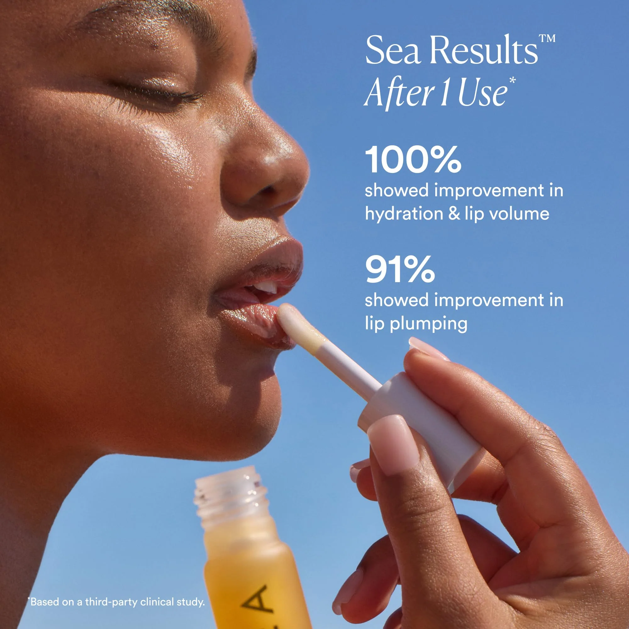 OSEA Hyaluronic Lip Oil Booster – Clean Beauty Lip Oil for Plump, Glossy, Hydrated Lips – Nourishing Seaweed & Meadowfoam Oil – Vegan, Non-Sticky, High-Shine Finish - Image 5