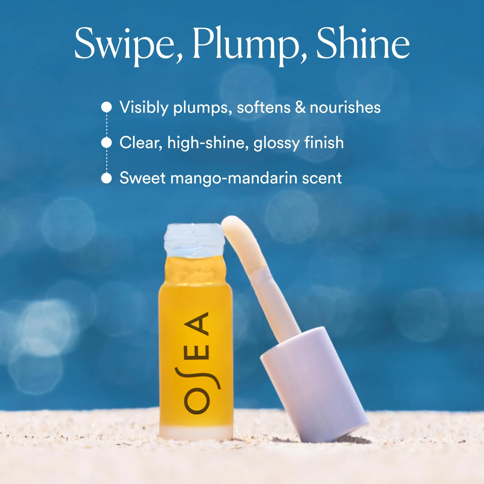 OSEA Hyaluronic Lip Oil Booster – Clean Beauty Lip Oil for Plump, Glossy, Hydrated Lips – Nourishing Seaweed & Meadowfoam Oil – Vegan, Non-Sticky, High-Shine Finish - Image 6