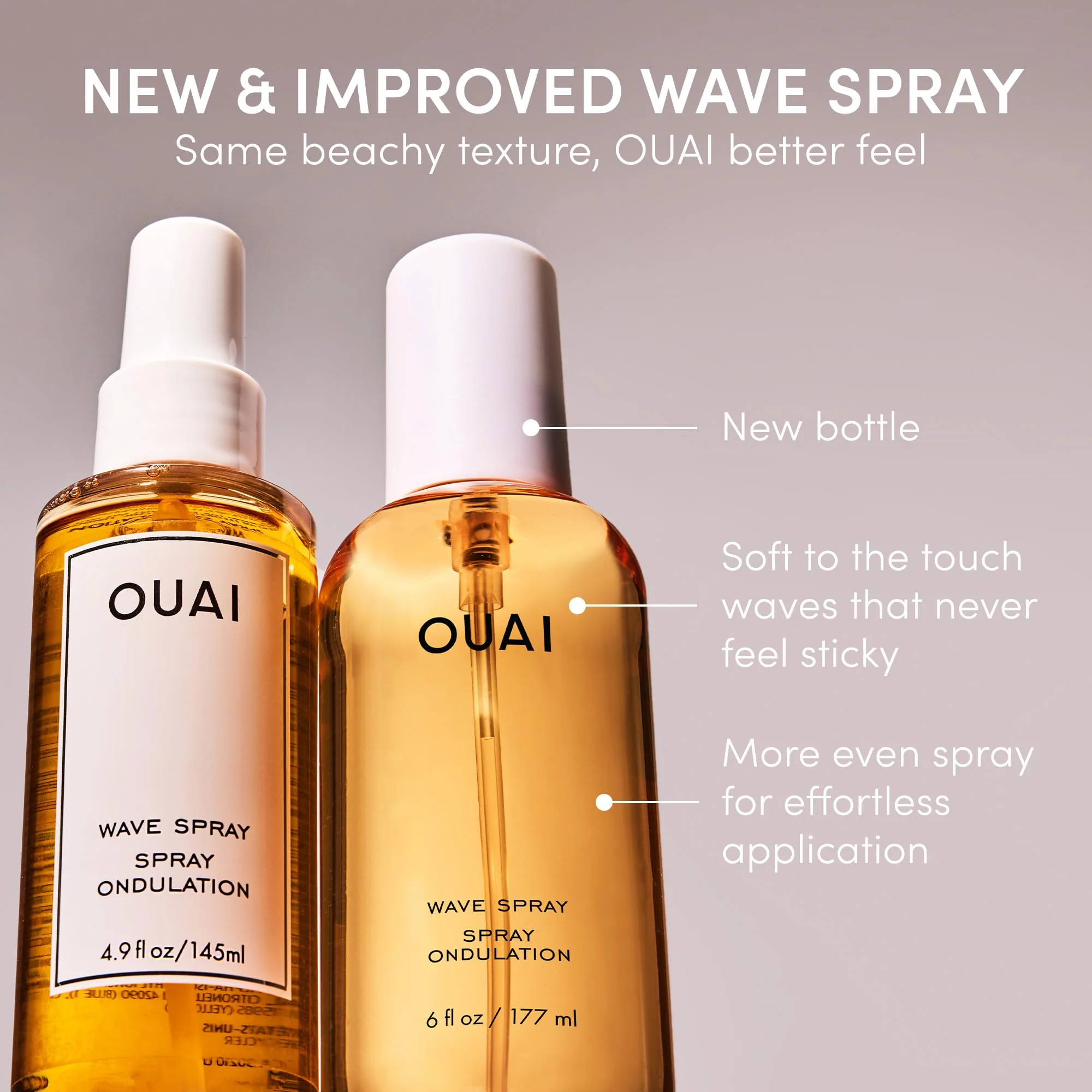 OUAI Wave Spray - Texture Spray for Hair with Coconut Oil & Rice Protein - Adds Texture, Volume & Shine for Beach Waves - Paraben Free, Safe for Color & Keratin-Treated Hair (6 fl oz) - Image 6