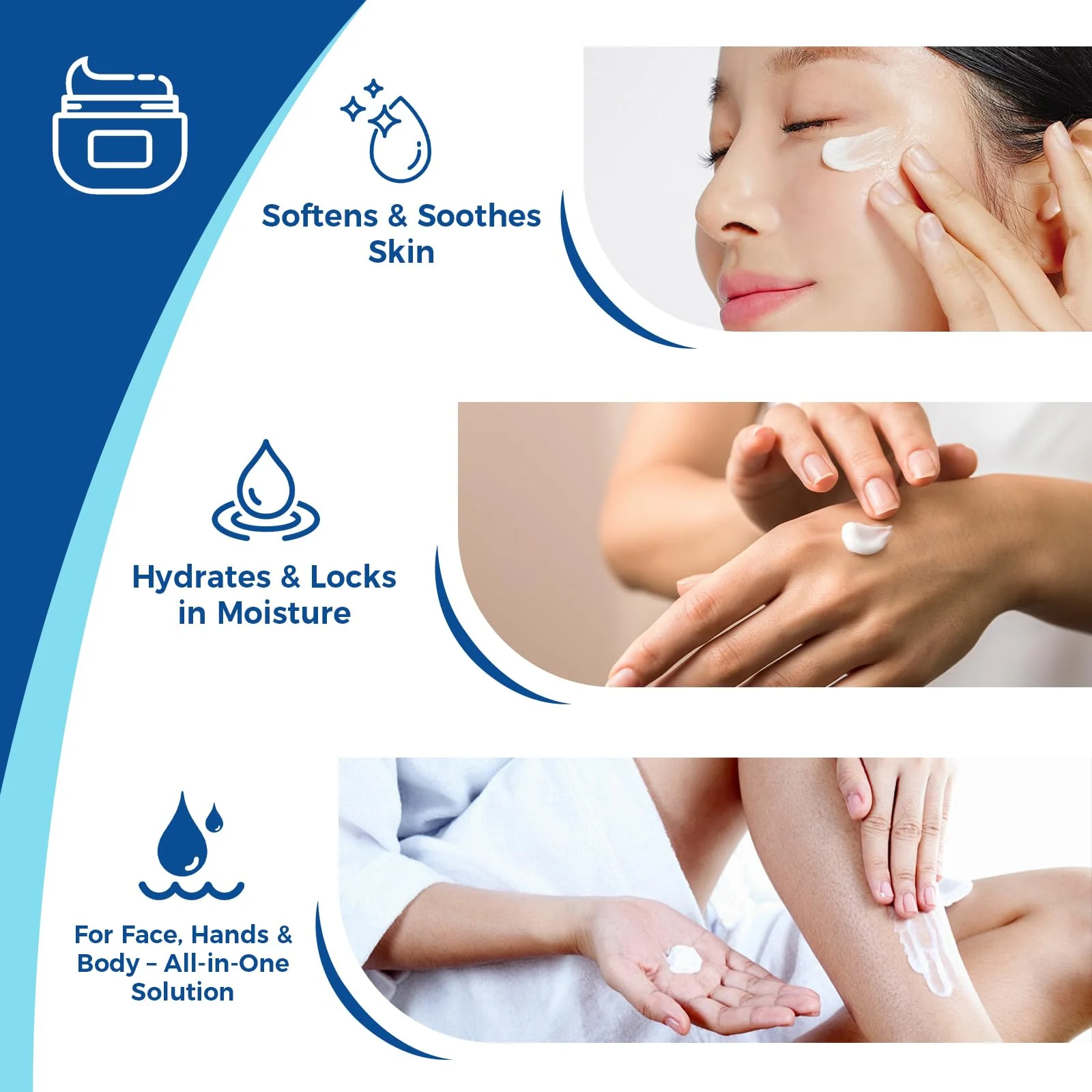 OUKEYA Urea Cream for Dry Chapped Skin with 10% Urea Deep Moisturizer Body Lotion, Softens & Soothes Hands Elbows Feet Hydrates Locks in Moisture, Fast Absorbing & Non-Greasy, 11.28 oz Large Capacity - Image 6