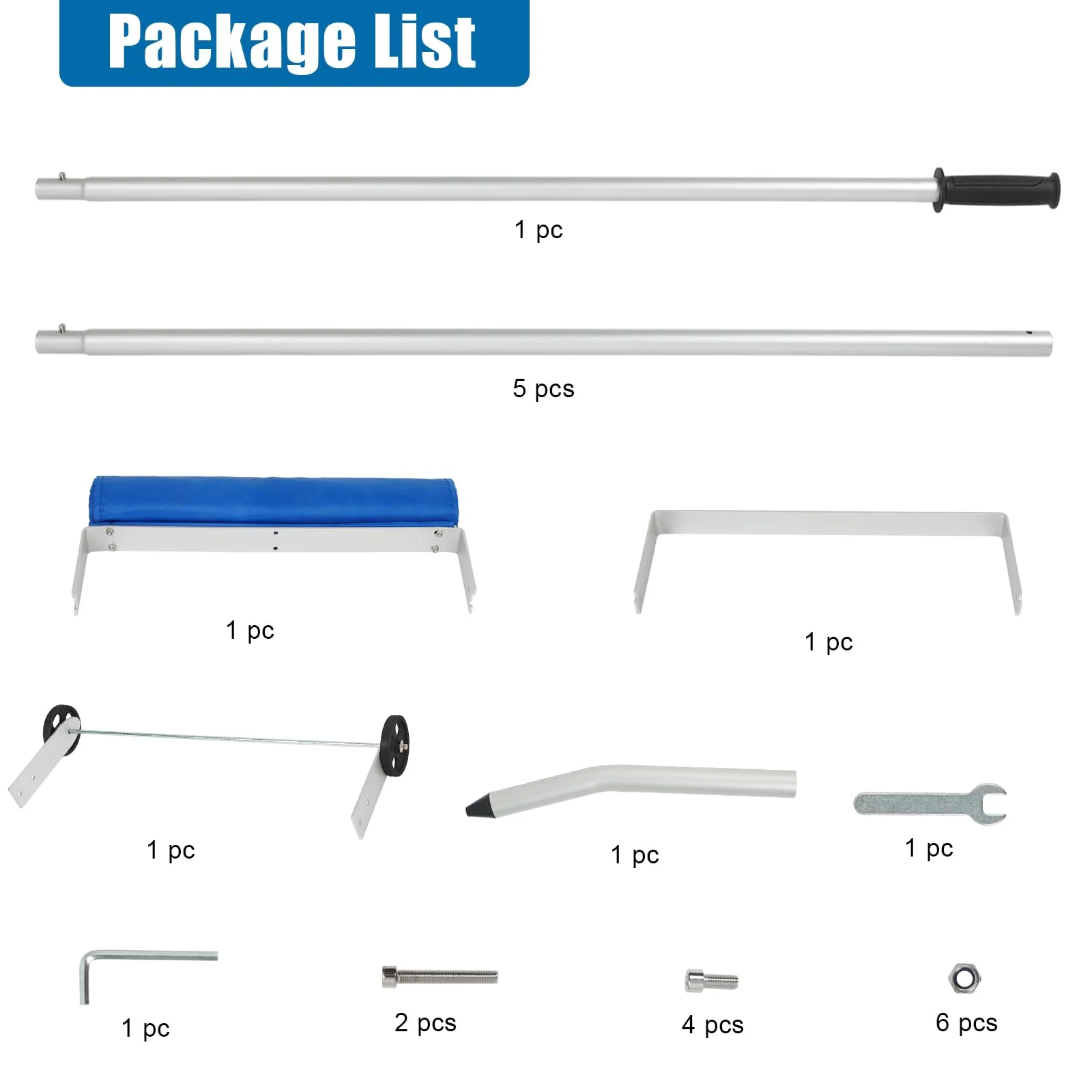 OUTPRIZE Snow Roof Rake, 6-30FT Aluminum Detachable Snow Rake for House Roof with Wheels and Oxford Slide - Image 5