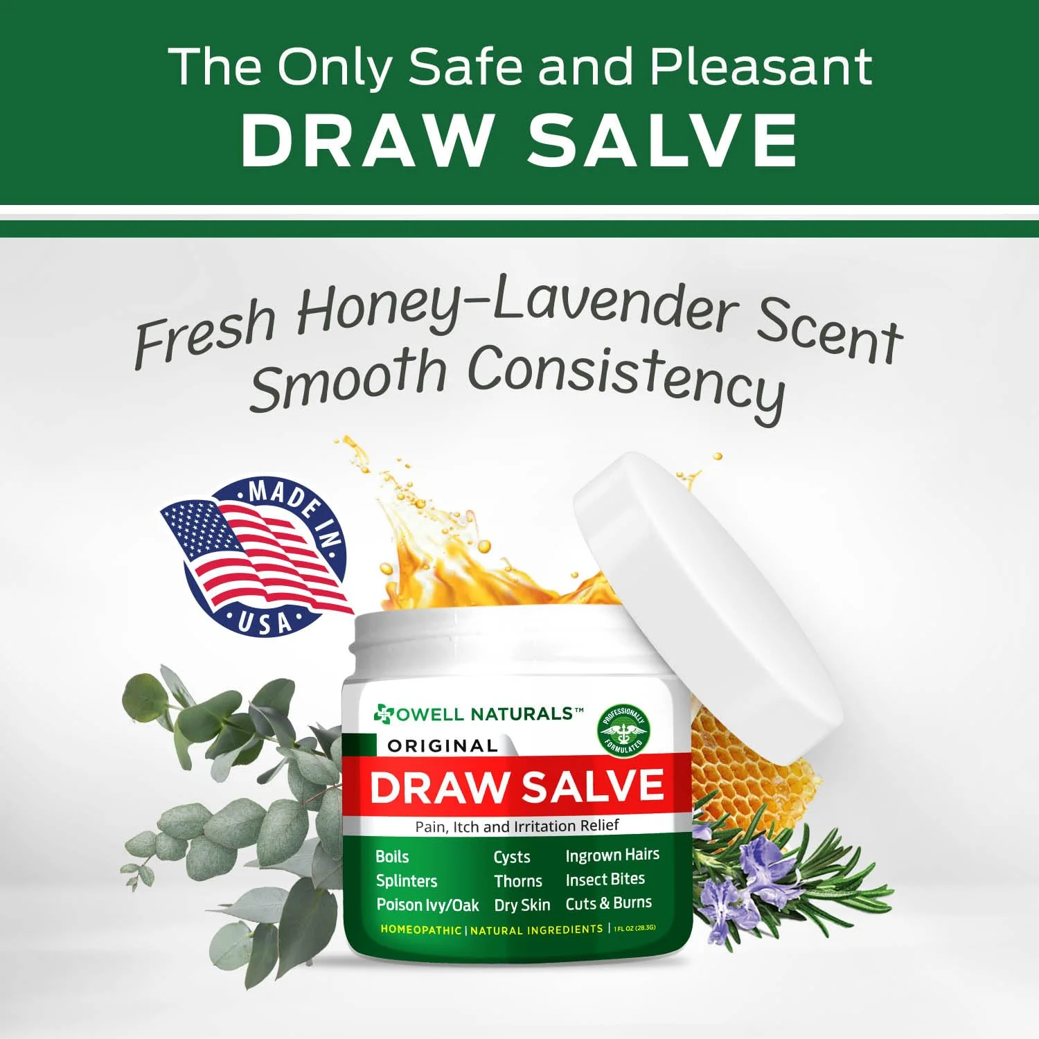 OWELL Naturals Drawing Salve Ointment for Boil & Cyst Removal, Deep Ingrown Hair, Splinter Remover, Bug Spider Bites, Bee Sting, Mosquito Itching, Poison Ivy - Image 5