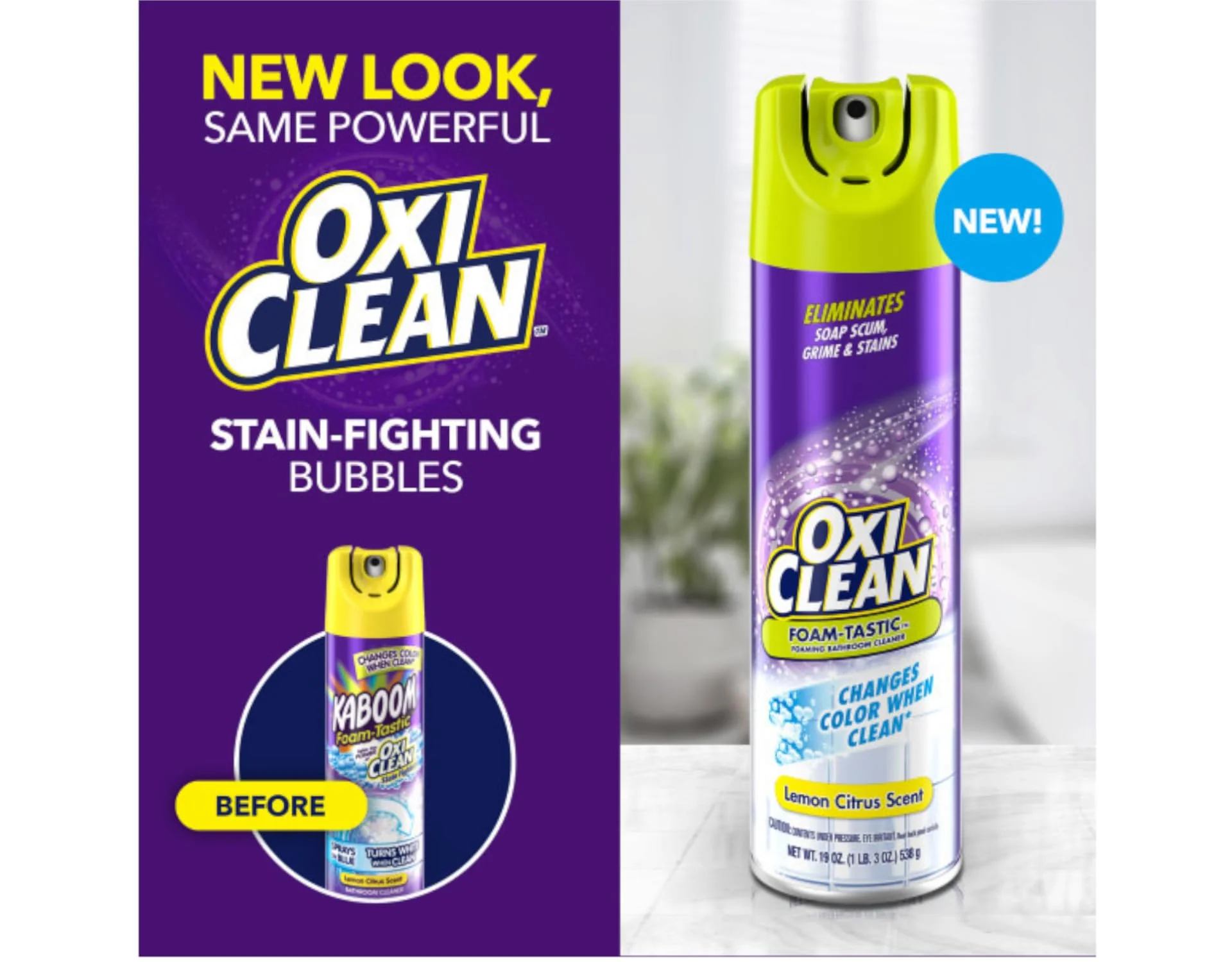 OxiClean Foam-Tastic Bathroom Cleaner 19oz. (2-Pack) - Image 3