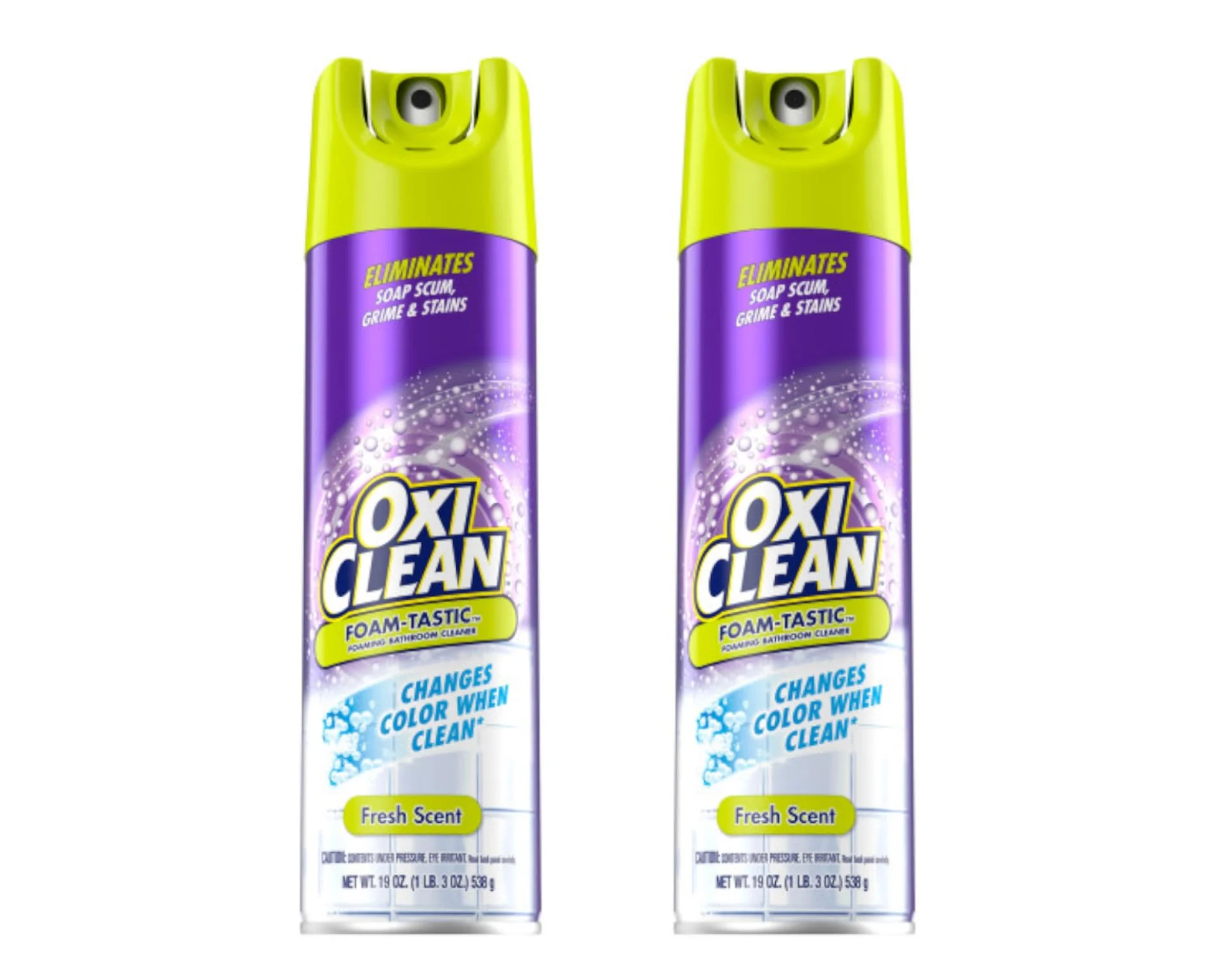 OxiClean Foam-Tastic Fresh Scent Bathroom Cleaner Twin Pack 2-19 oz. Aerosol Cans - Image 2