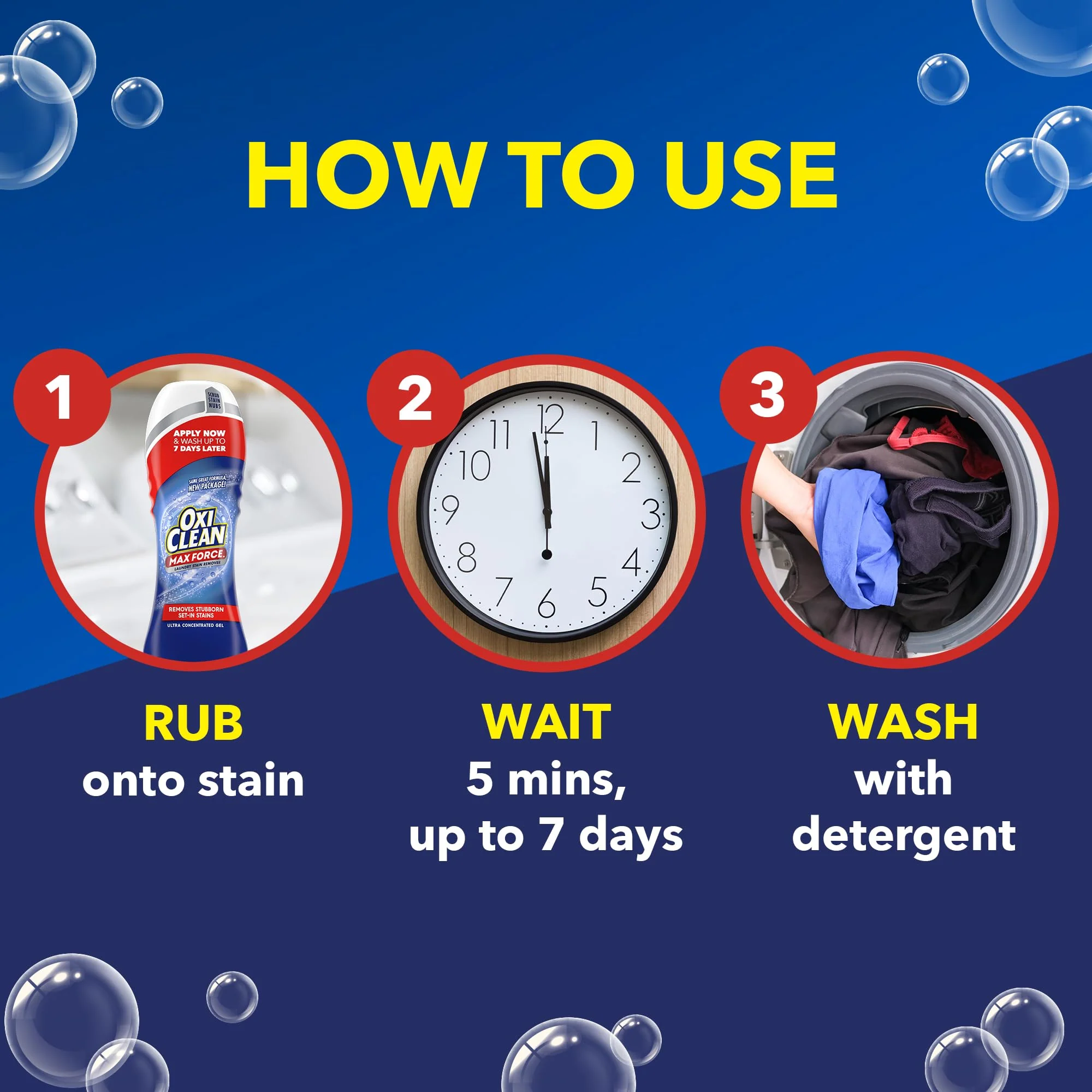 OxiClean Max Force Laundry Stain Remover Gel Stick, 6.2 fl oz - Image 6