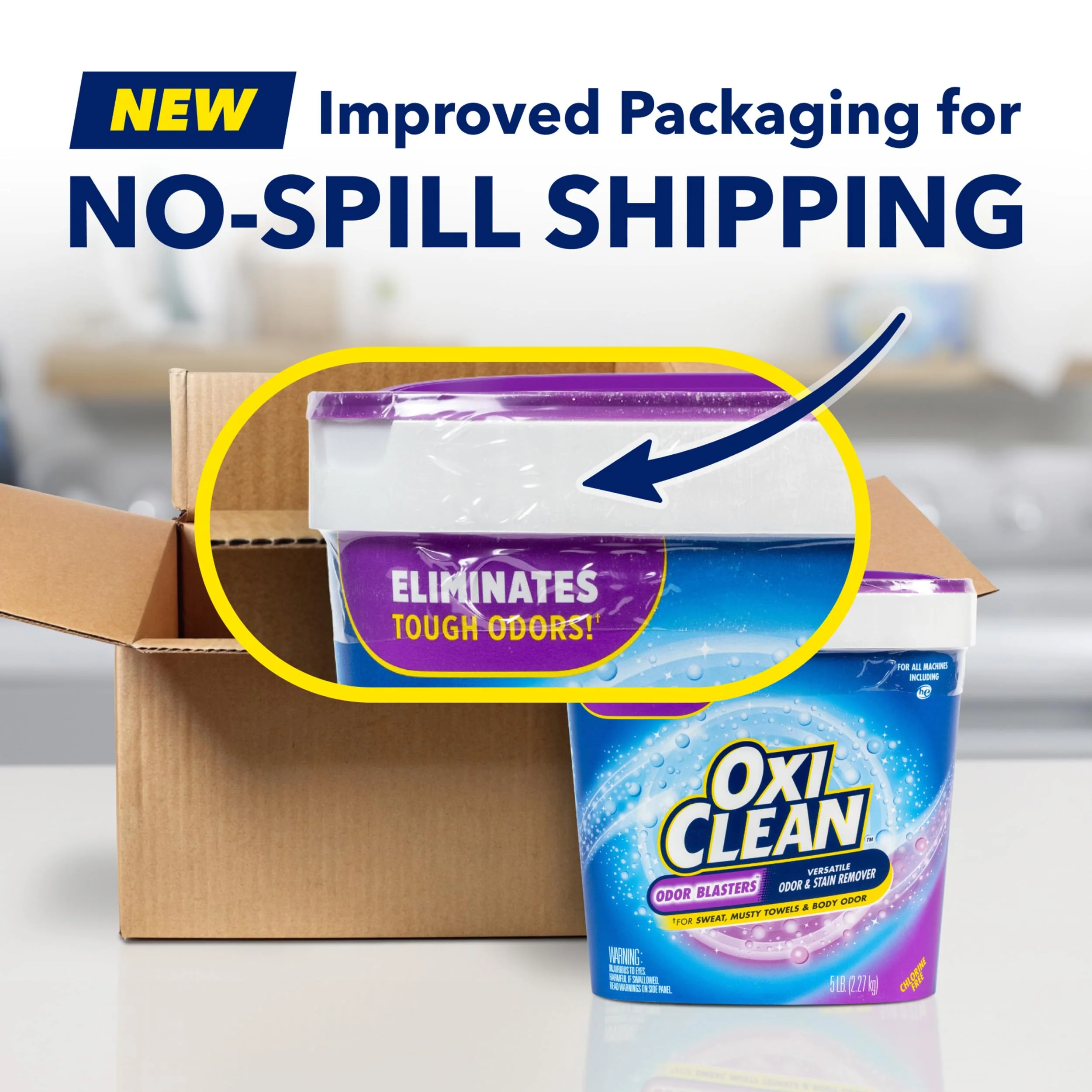 OxiClean Odor Blasters Versatile Odor and Laundry Stain Remover Powder, 5 lb - Image 2