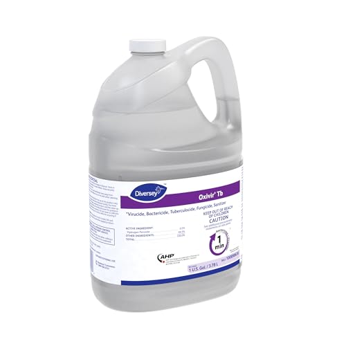 Oxivir Diversey 100898636 Tb One-Step Liquid Disinfectant Cleaner, Hospital Grade Accelerated Hydrogen Peroxide AHP, No Fragrance Added, Ready-to-Use, 1-Gallon (Pack of 4) - Image 8