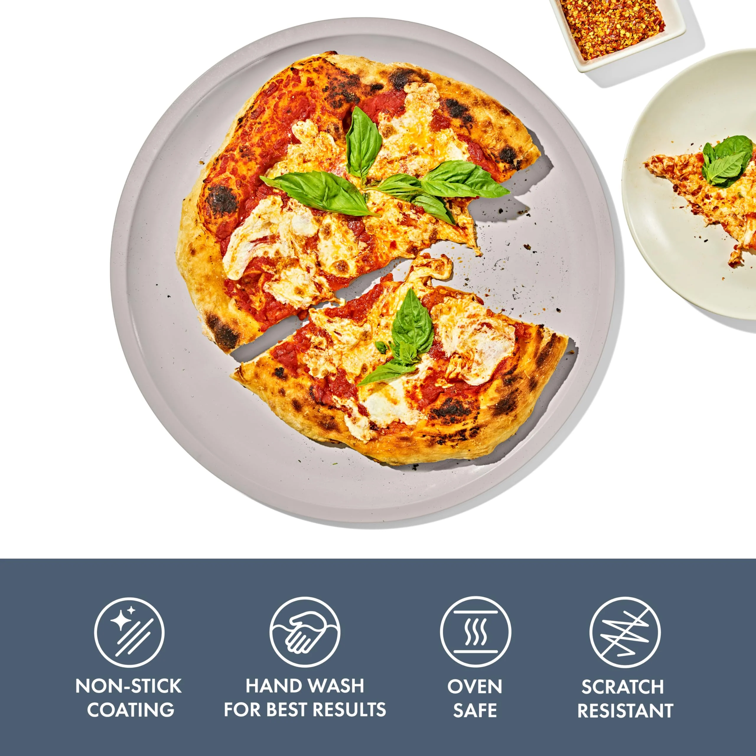 OXO Good Grips Non-Stick Pro Ceramic Coated Metal Bakeware 15” Pizza Pan – Storm Blue - Image 7