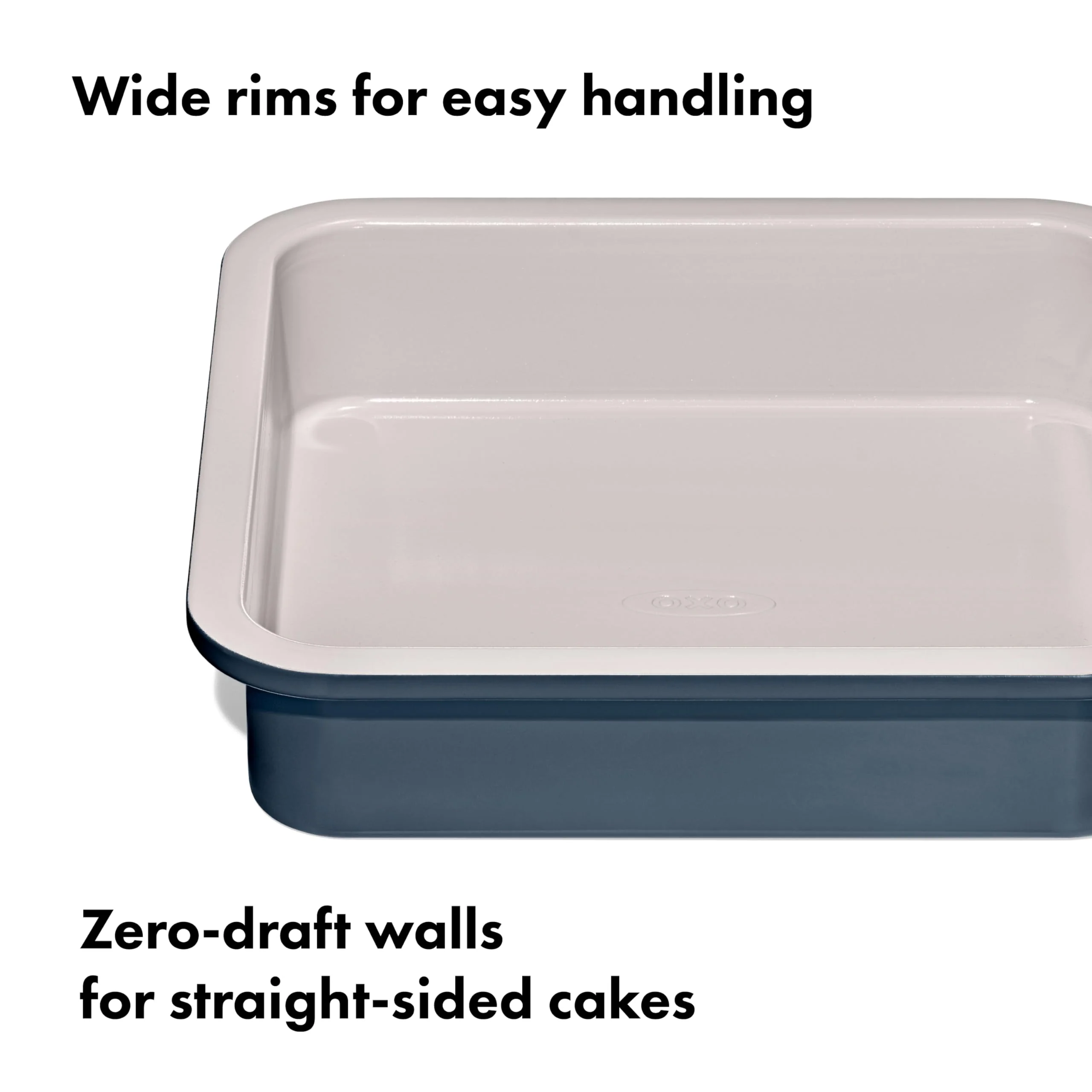 OXO Good Grips Non-Stick Pro Ceramic Coated Metal Bakeware 9” Square Cake Pan – Storm Blue - Image 4