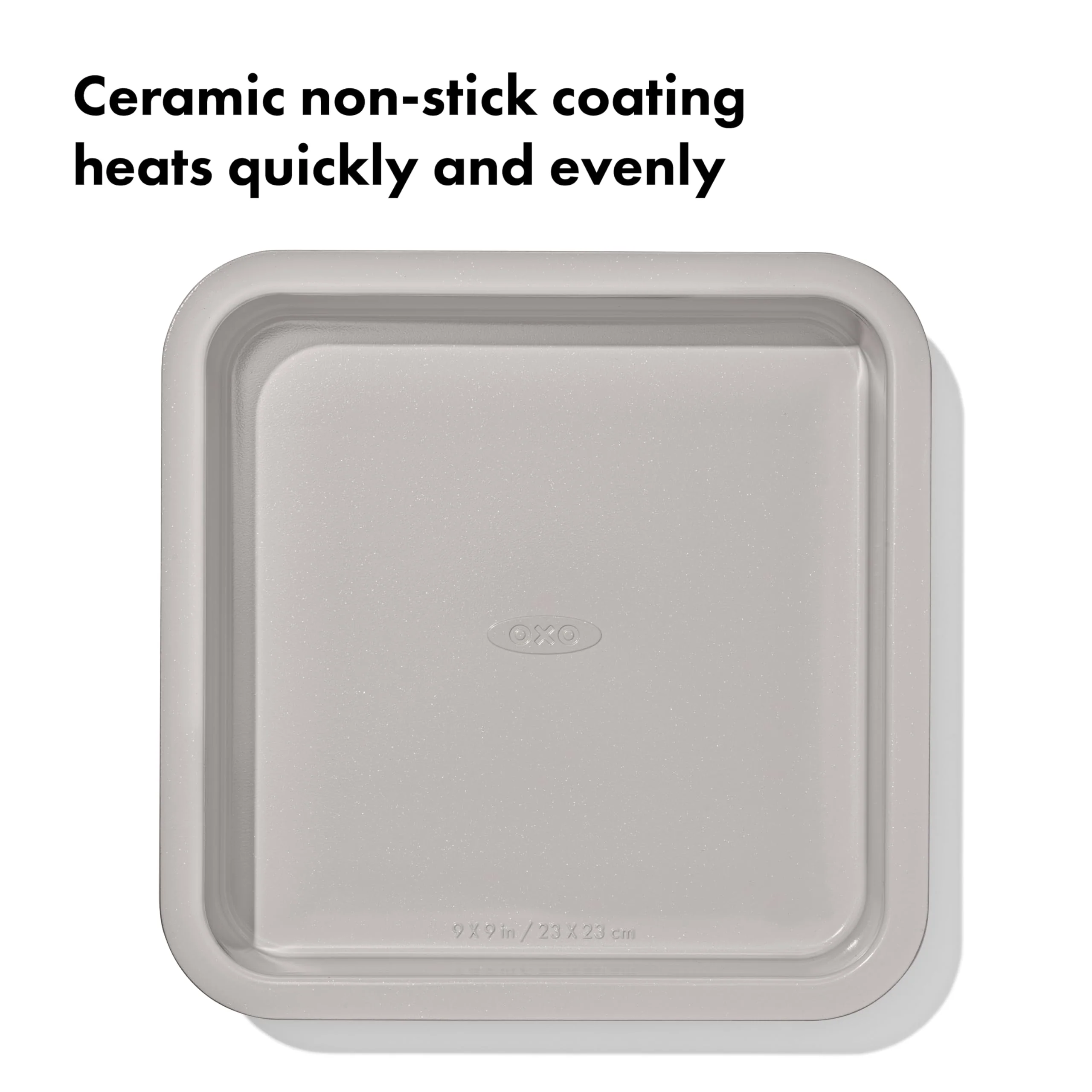 OXO Good Grips Non-Stick Pro Ceramic Coated Metal Bakeware 9” Square Cake Pan – Storm Blue - Image 5