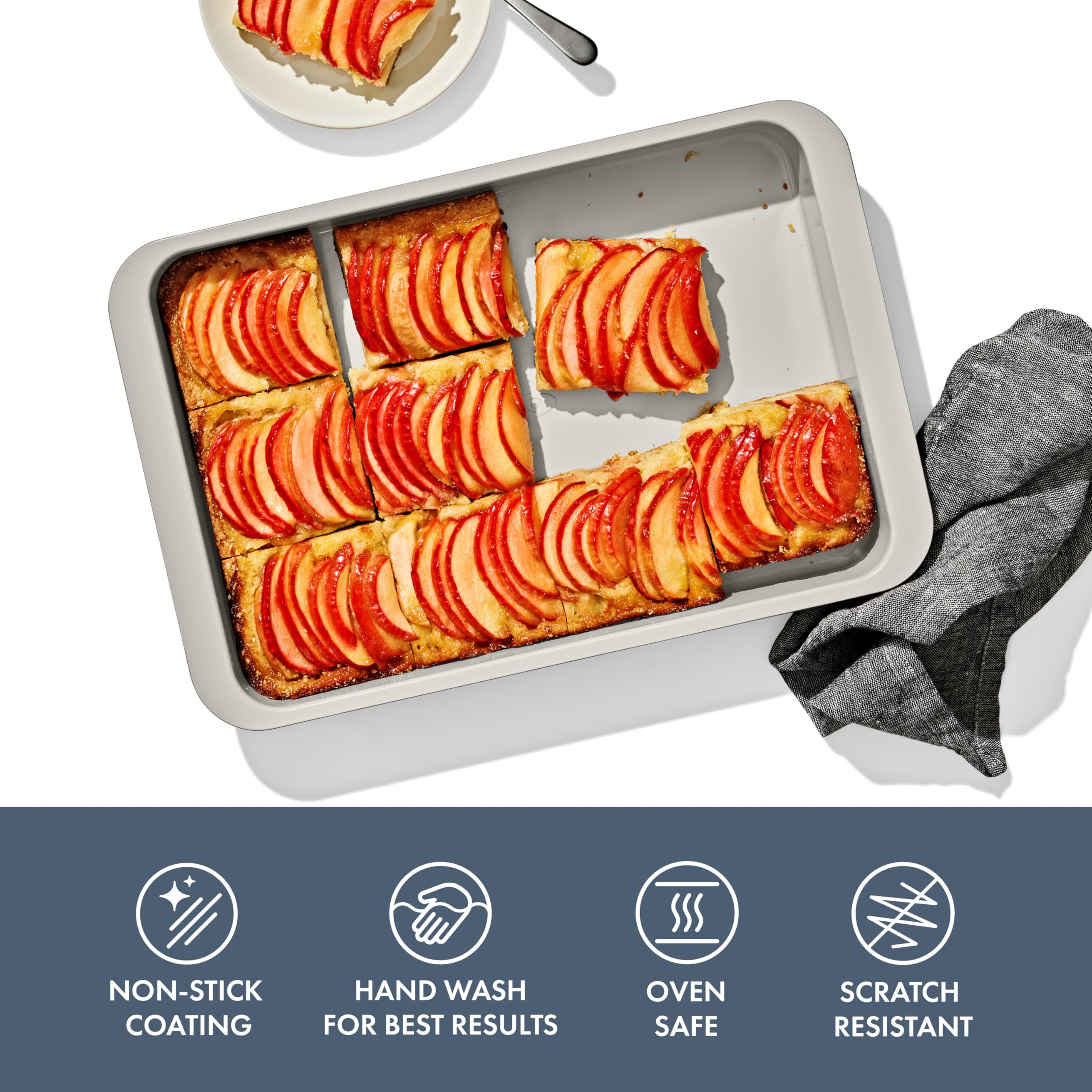 OXO Good Grips Non-Stick Pro Ceramic Coated Metal Bakeware 9” x 13” Cake Pan – Storm Blue - Image 7