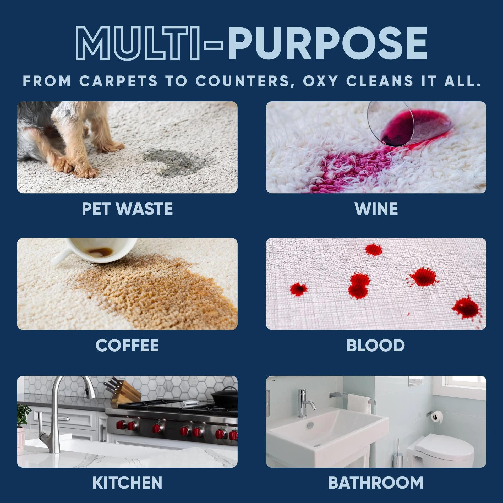 Oxy Pet Carpet Cleaner Spray | Pet Stain Remover for Pet Urine, Cat Pee, Dog Poop | Deep Spot Treating Action on Carpeting, Upholstery, Laundry, Pet Beds & More (128 Fl Oz) - Image 5