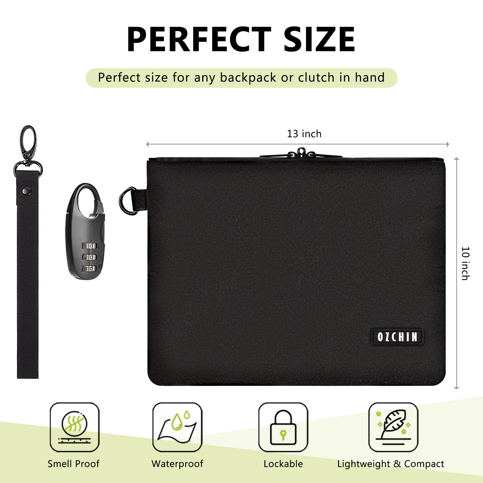 OZCHIN Smell Proof Bag Travel Storage Case Activated Charcoal Pouches Durable Odorless Medicine Organizer - Image 6