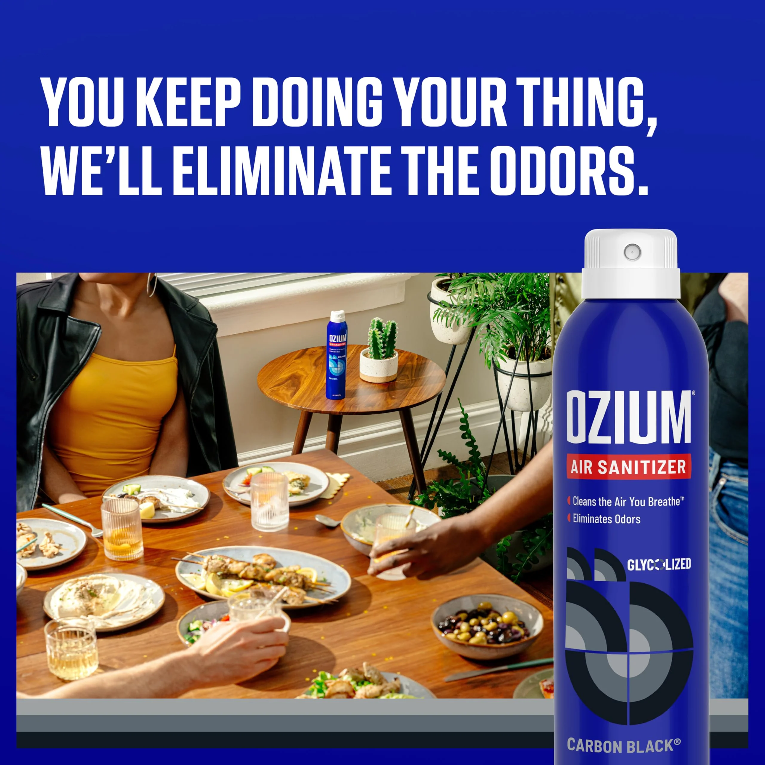 Ozium Air Sanitizer Spray - Room Odor Eliminator for Home, Car, and Office - Carbon Black - 8 oz Can - 6 Pack - Image 2
