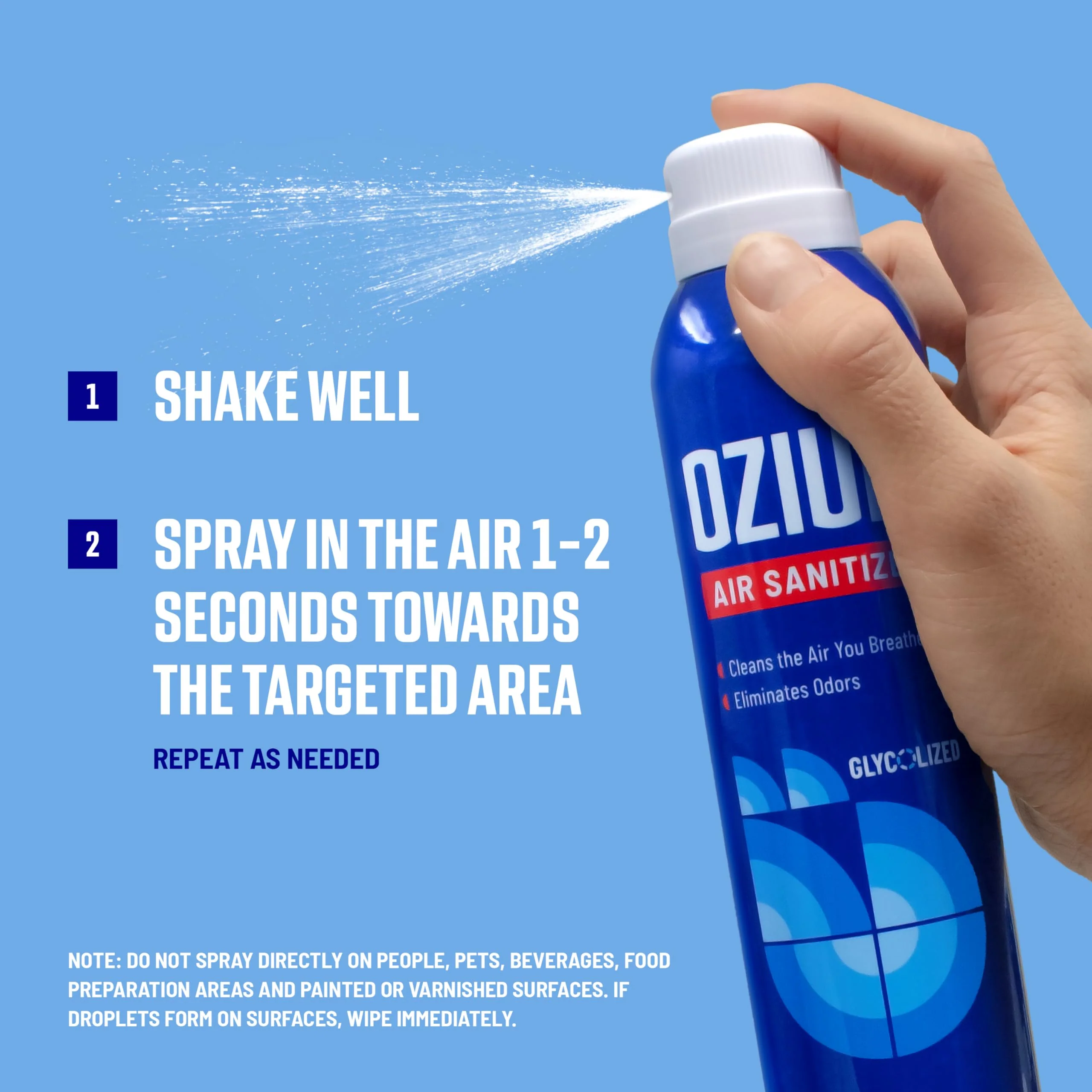 Ozium Air Sanitizer Spray - Room Odor Eliminator for Home, Car, and Office - Carbon Black - 8 oz Can - 6 Pack - Image 6