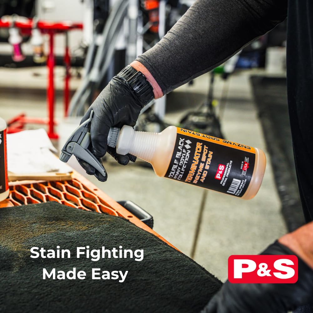 P & S Professional Detail Products Terminator Enzyme Spot & Stain Remover – Professional Upholstery & Carpet Cleaner, Eliminates Grease, Dirt, Protein-Based Stains, Fresh Scent - 1 Gallon - Image 7