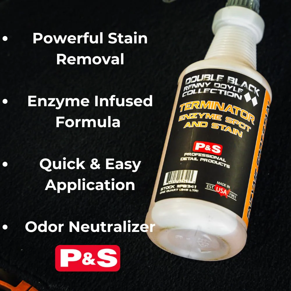 P & S Professional Detail Products Terminator Enzyme Spot & Stain Remover – Professional Upholstery & Carpet Cleaner, Eliminates Grease, Dirt, Protein-Based Stains, Fresh Scent - 1 Gallon - Image 9